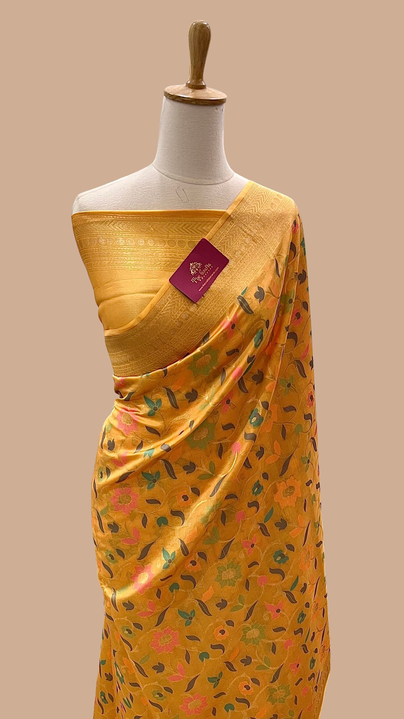 Pure Ektara Cotton Jamdani Banarasi Saree - Alfi