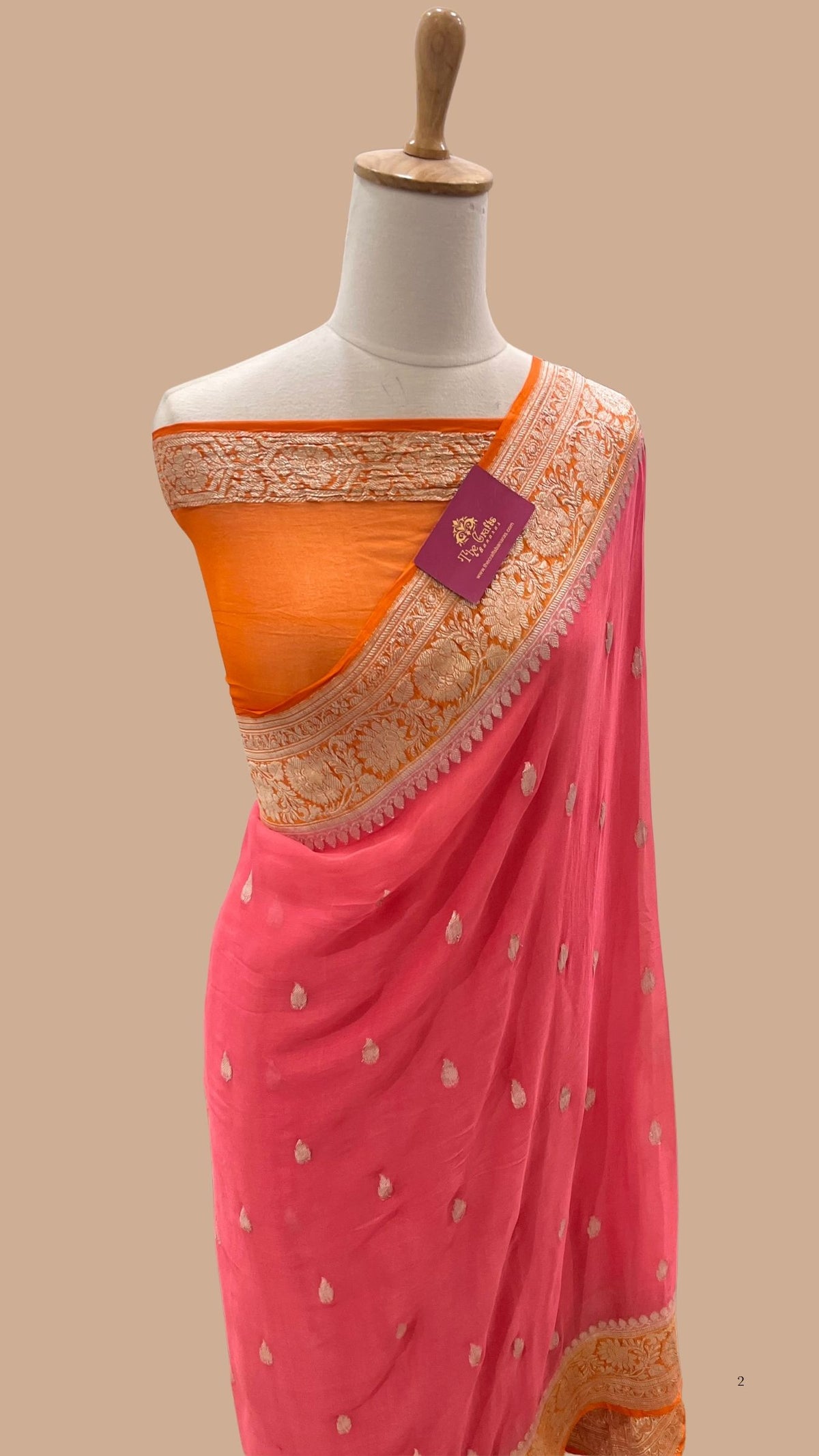 Pure Georgette Handloom Banarasi Saree