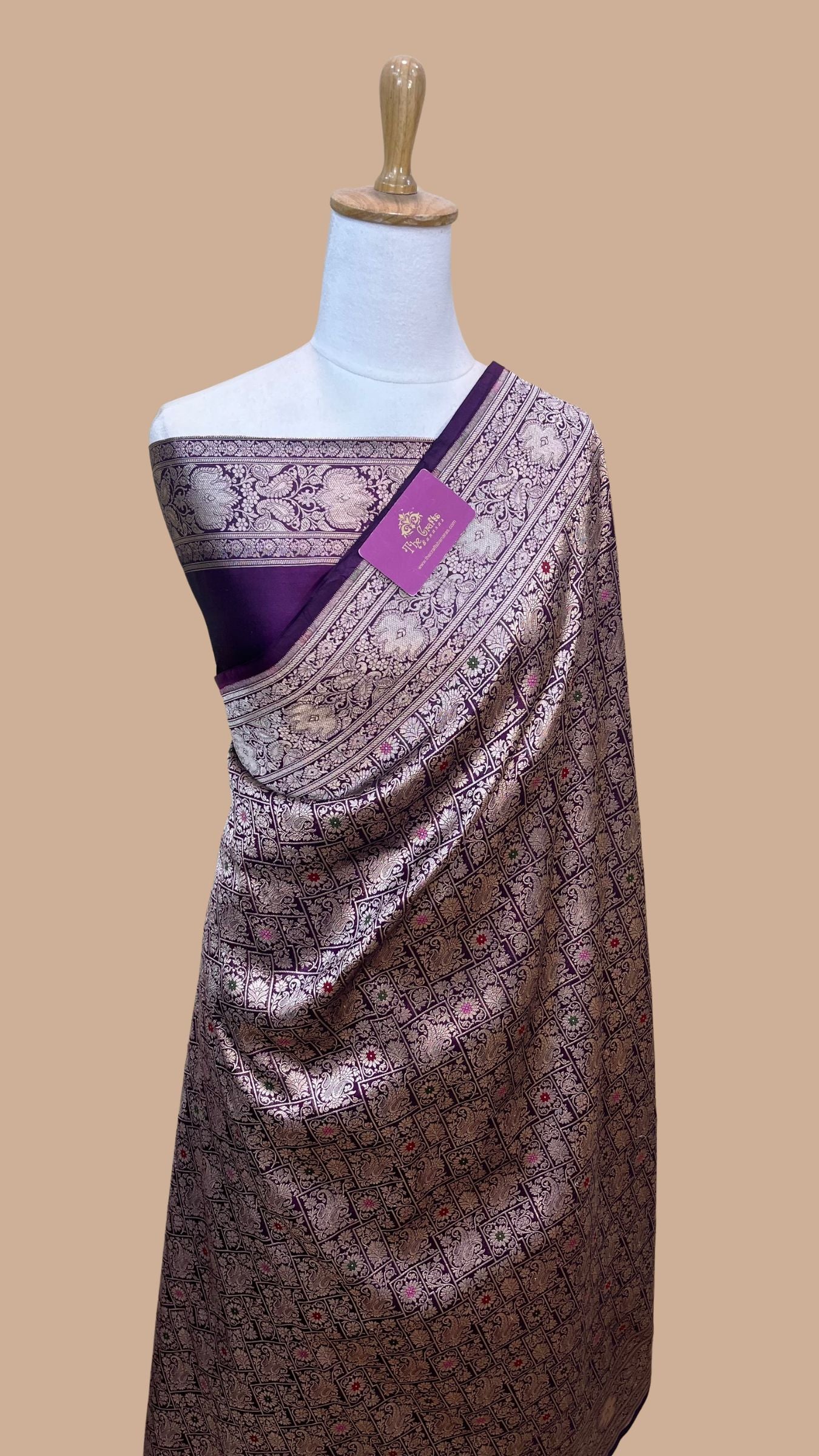 Pure Katan Silk Handloom Banarasi Saree - Tanchui Brocade Meena