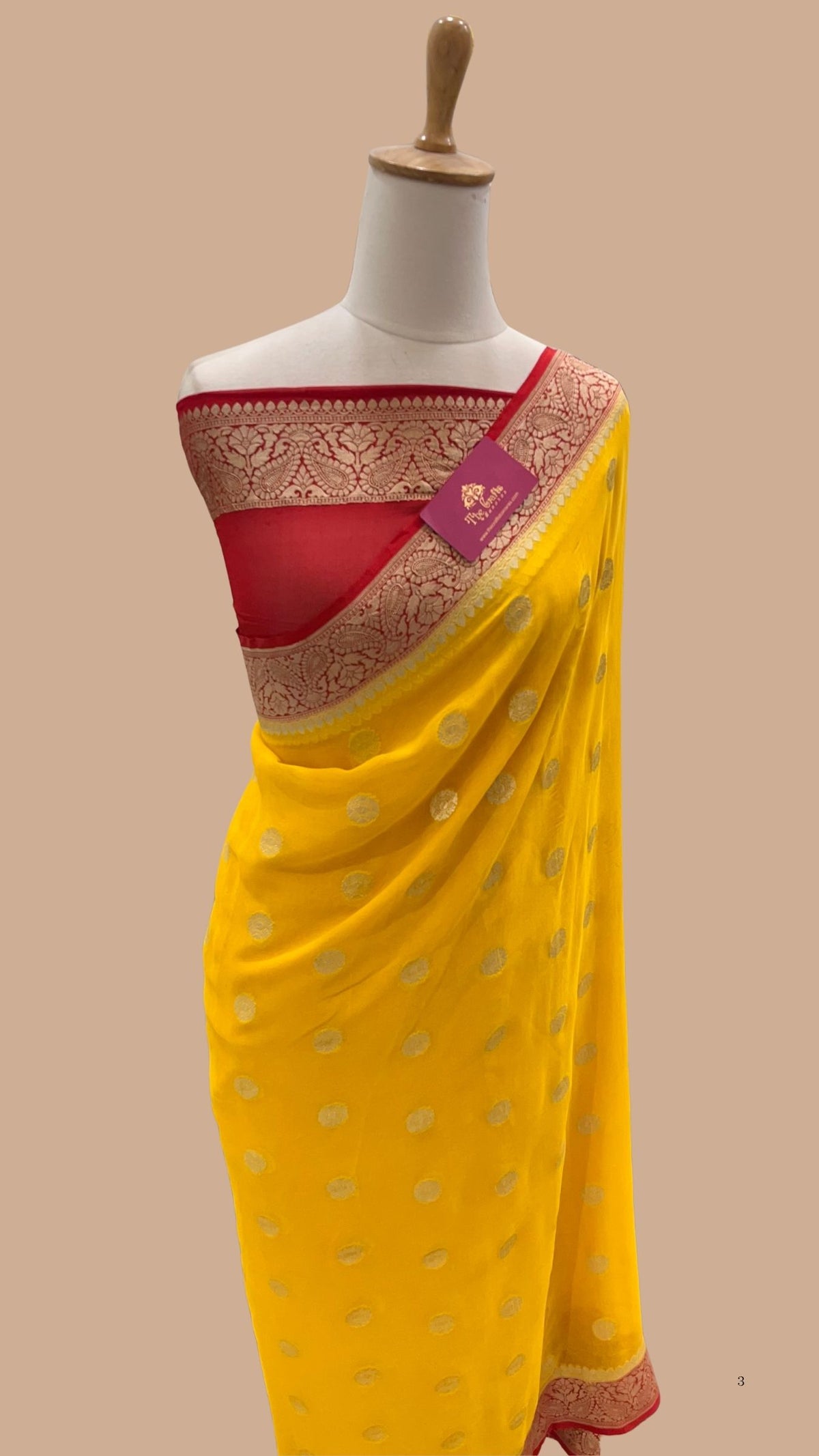 Khaddi Georgette Handloom Banarasi Saree