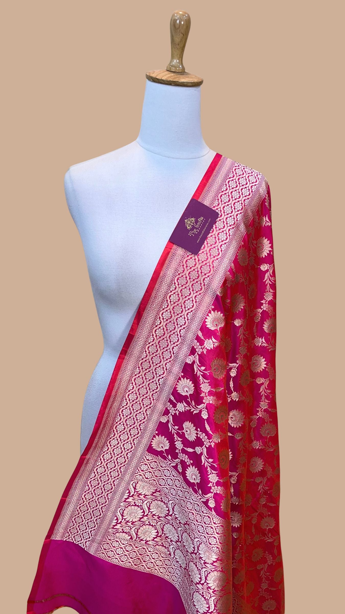 Pure Katan Silk Banarasi Handloom Dupatta