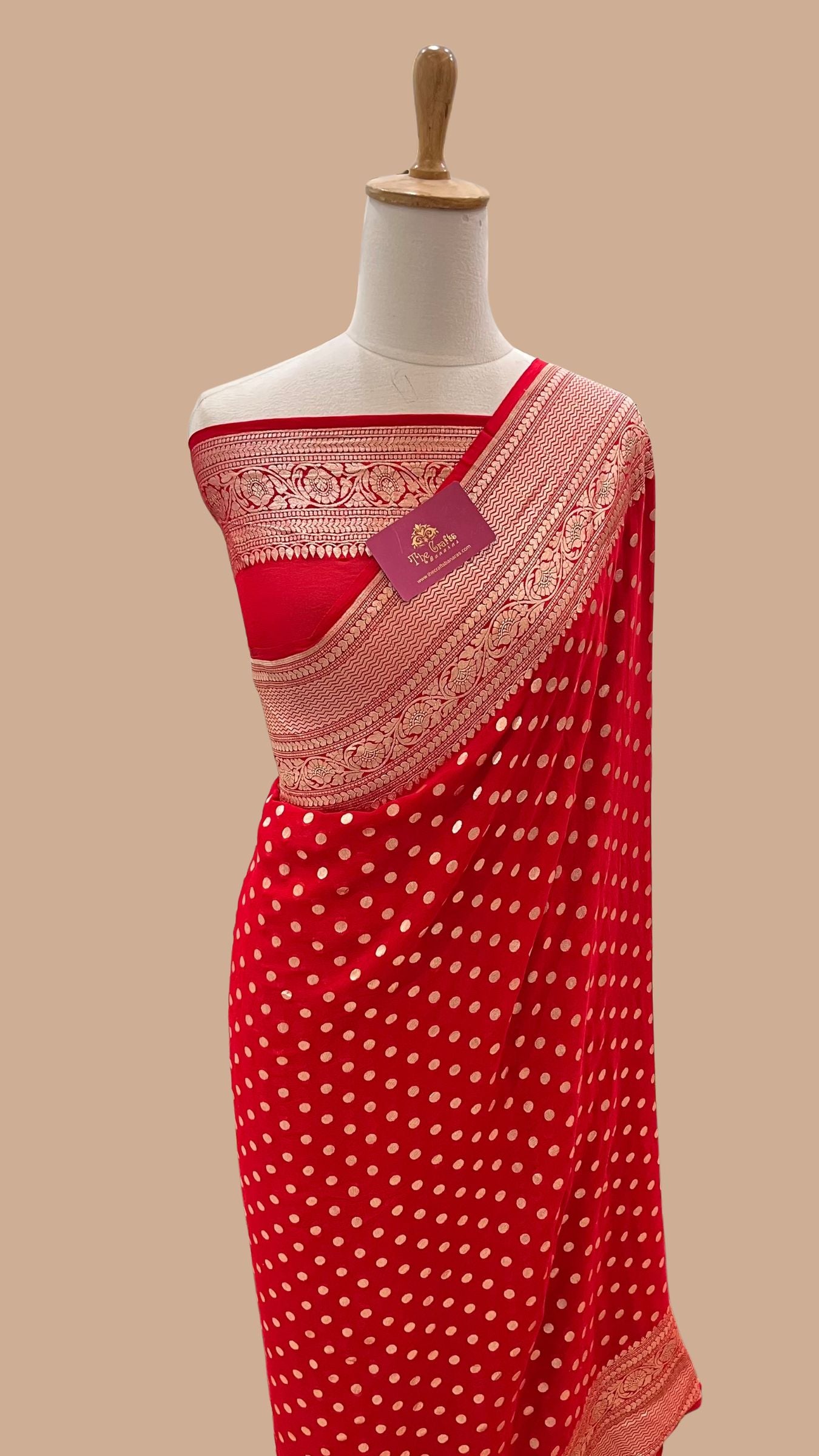 Khaddi Georgette Handloom Banarasi Saree