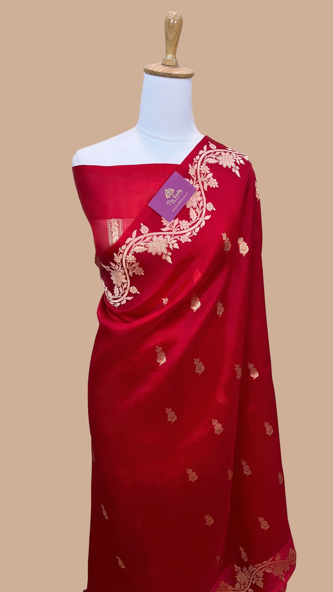 Pure Kora Silk Handloom Banarasi Saree