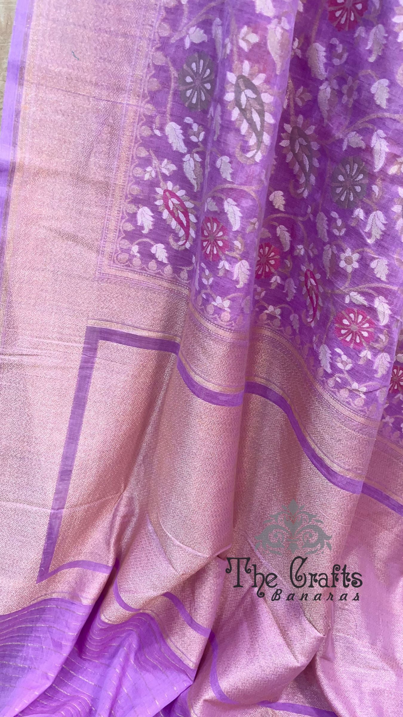 Pure Ektara Cotton Jamdani Banarasi Saree - Alfi