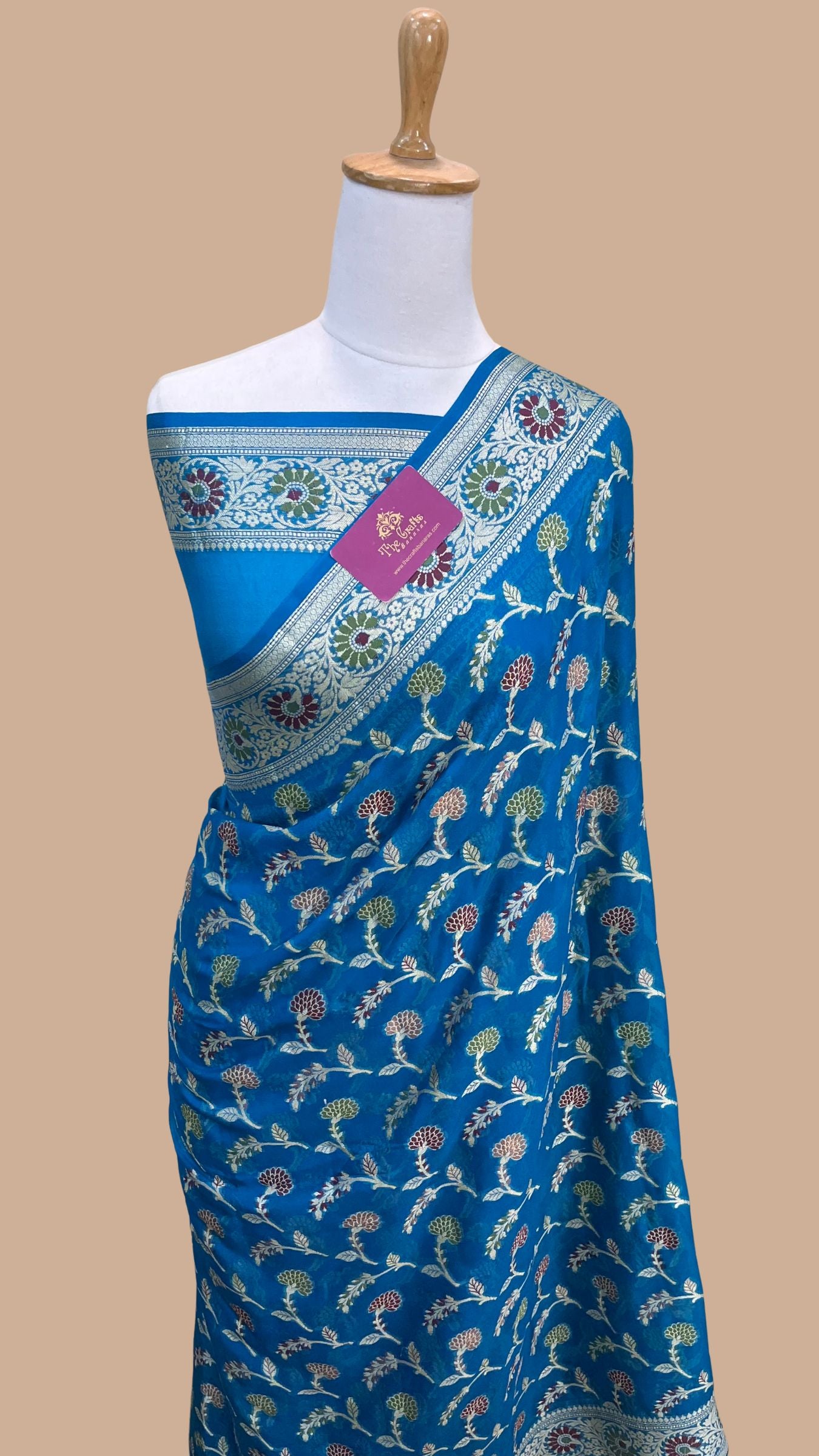 Pure Khaddi Chiffon Banarasi Saree
