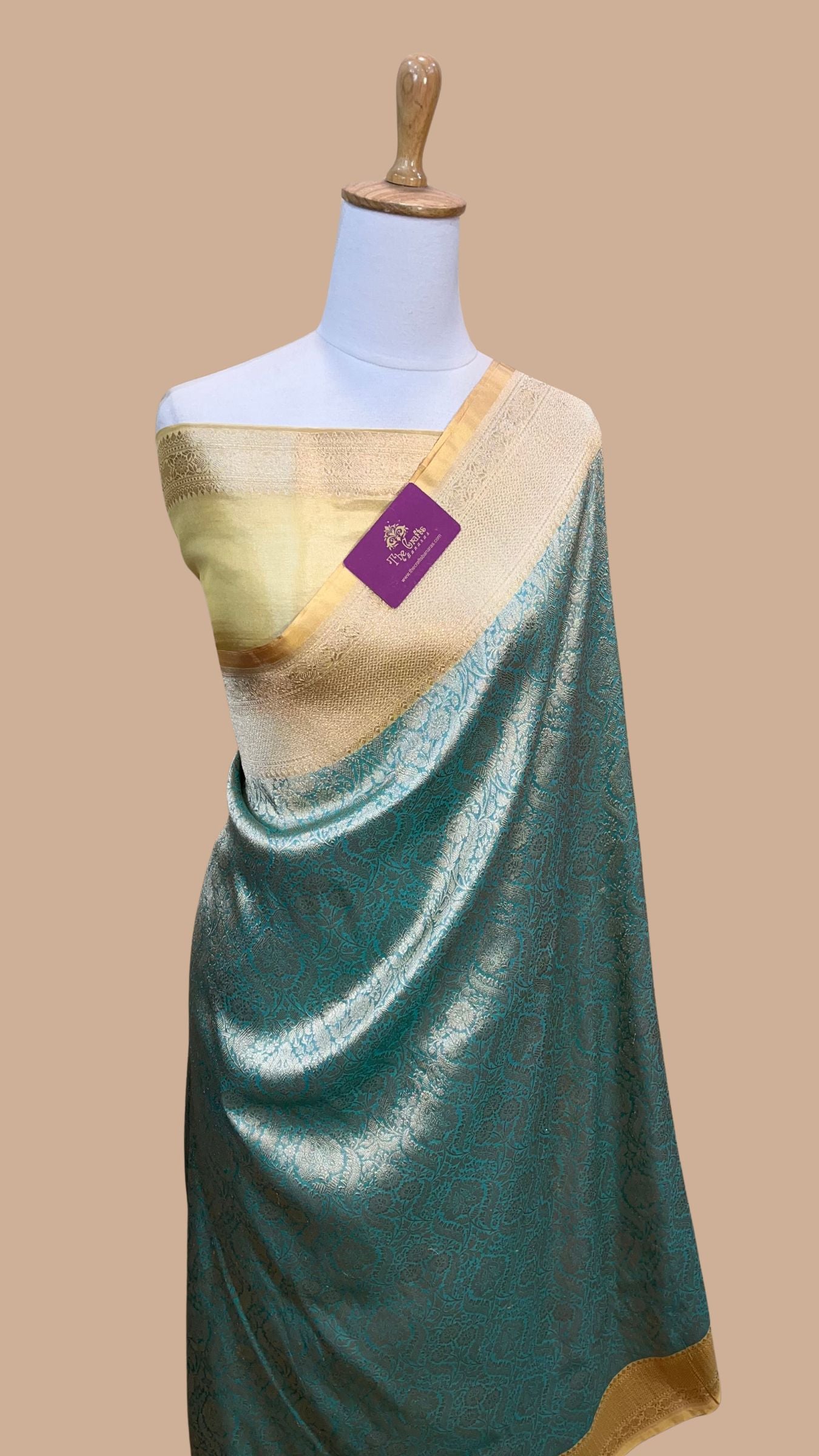 Pure Katan Tissue Silk Handloom Banarasi Saree - Tanchui Brocade