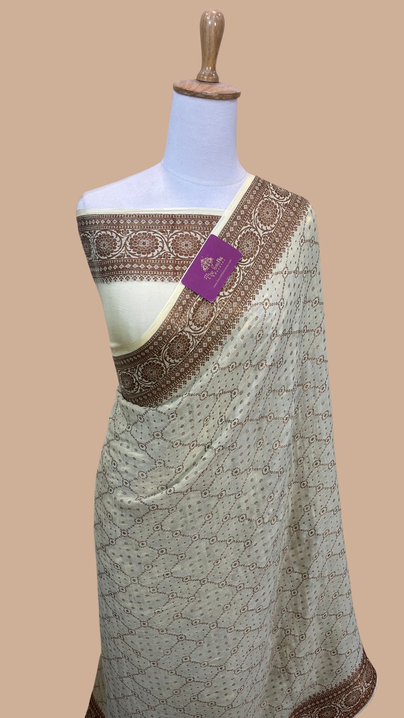 Pure Khaddi Chiffon Banarasi Saree