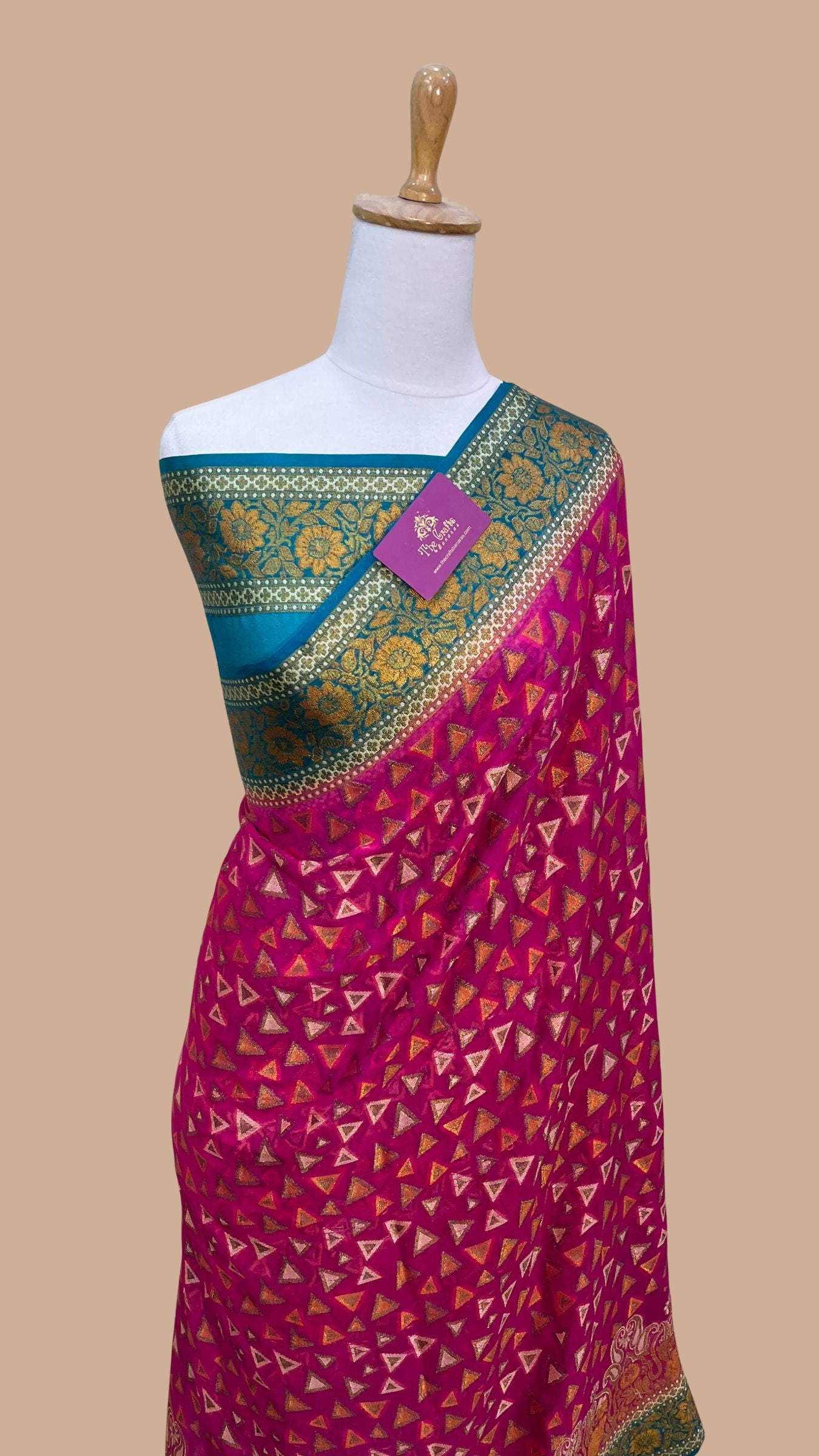 Pure Khaddi Chiffon Banarasi Saree