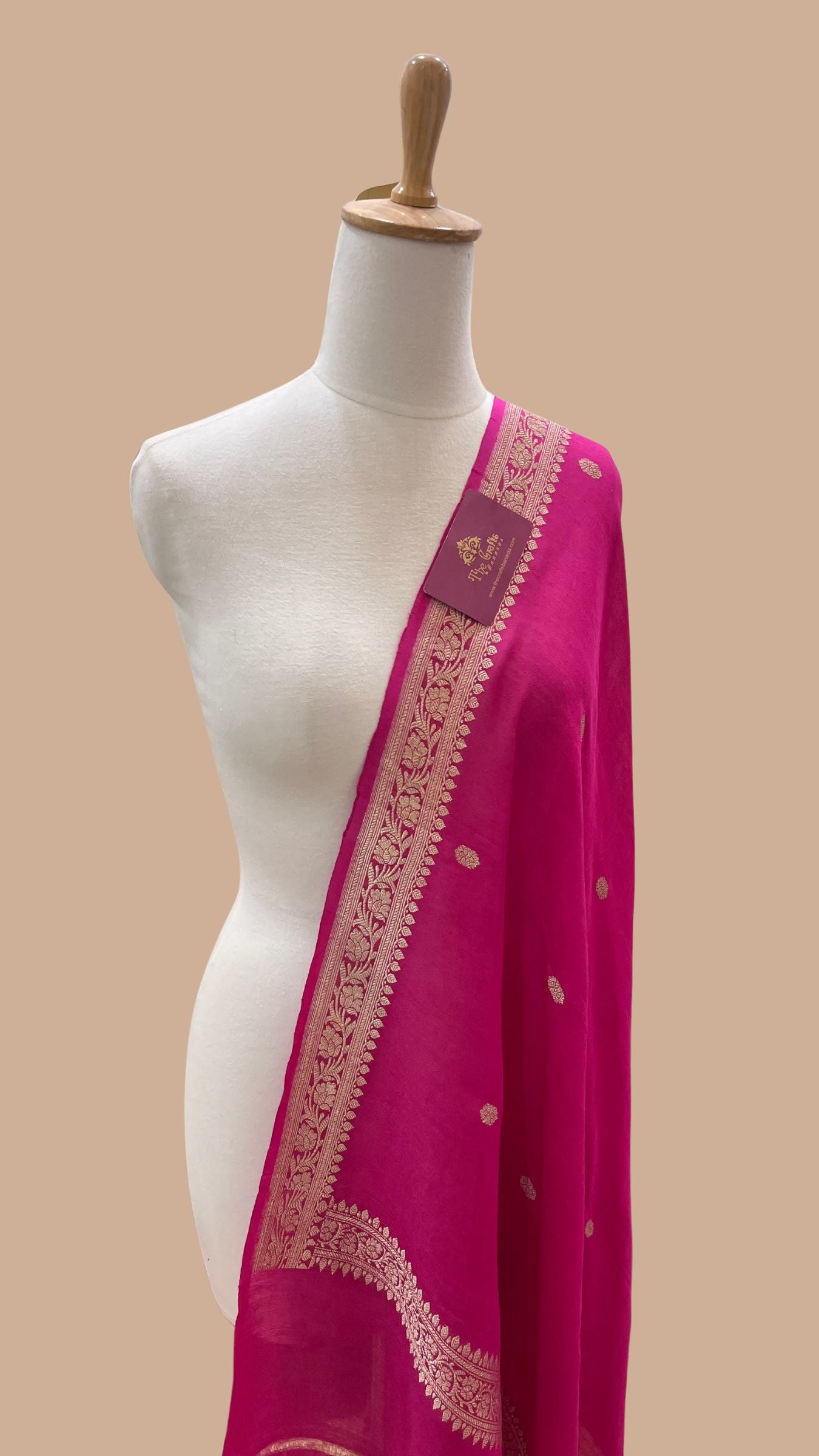 Pure Moonga Silk Banarasi Handloom Dupatta