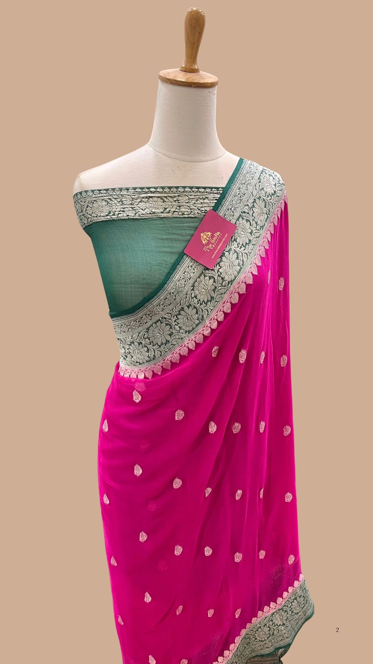 Pure Georgette Handloom Banarasi Saree