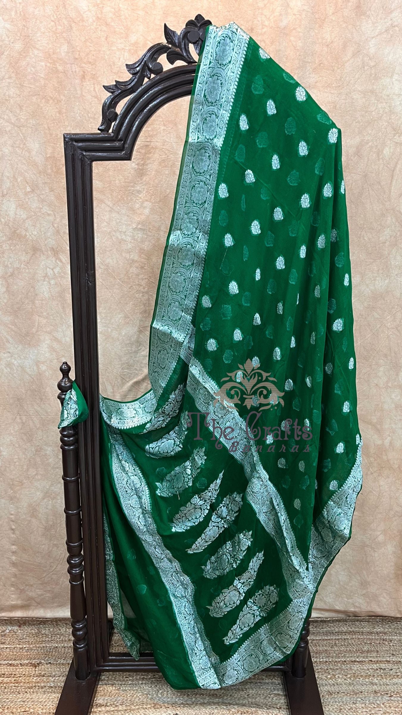 Pure Khaddi Chiffon Banarasi Saree