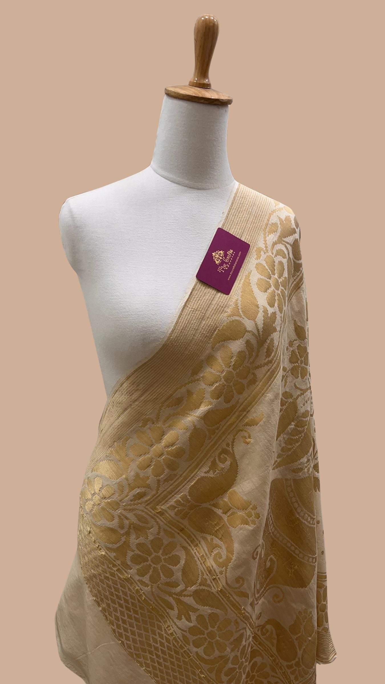 Pure Moonga Silk Banarasi Handloom Dupatta