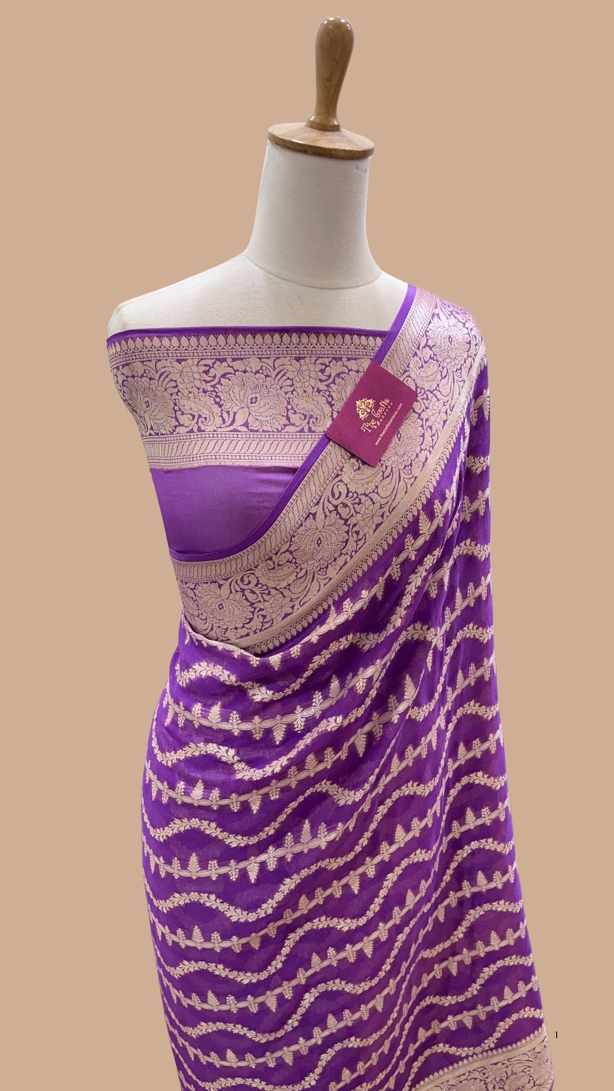 Pure Khaddi Chiffon Banarasi Saree
