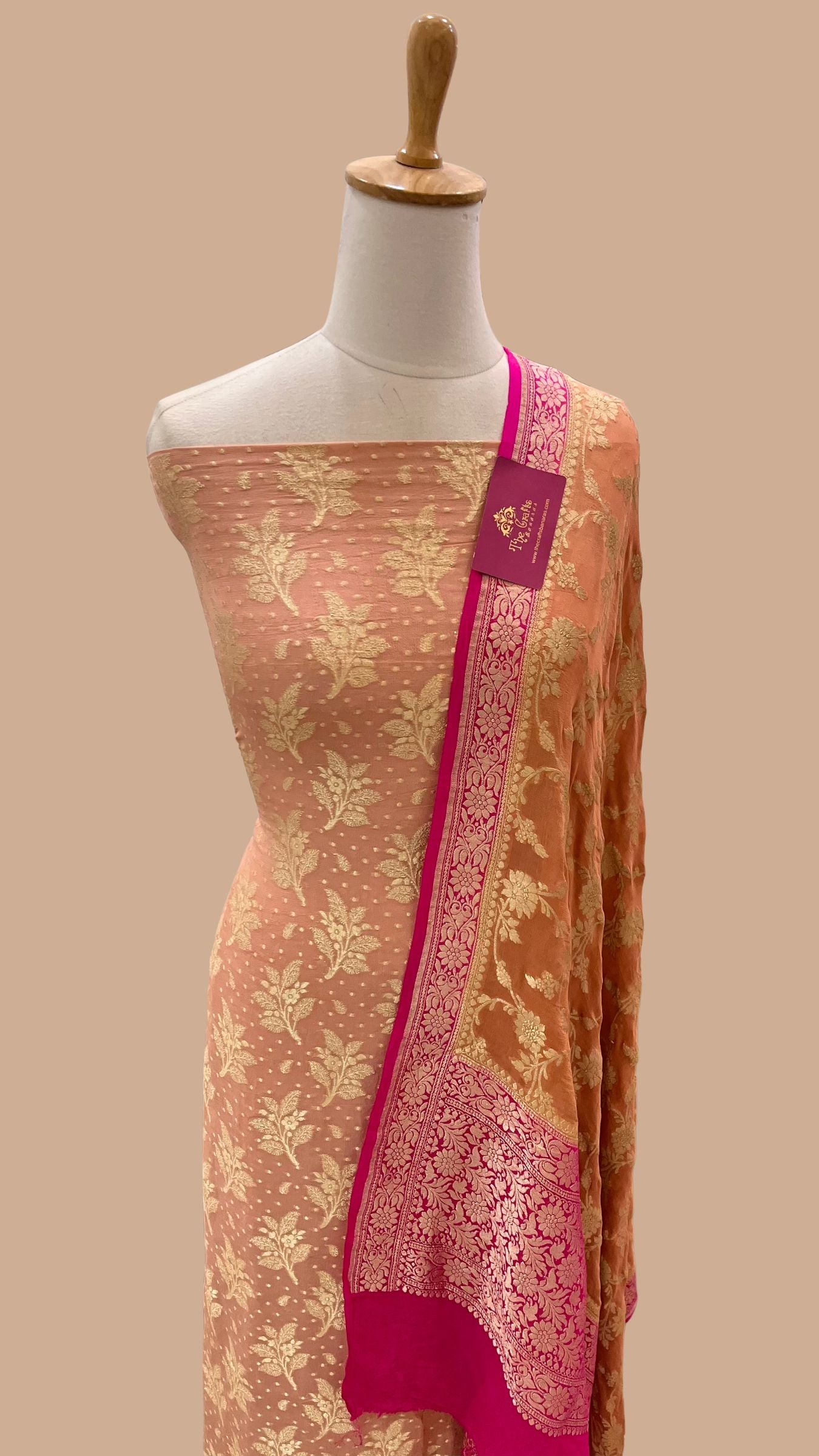 Banarasi Khaddi Georgette Dress Material