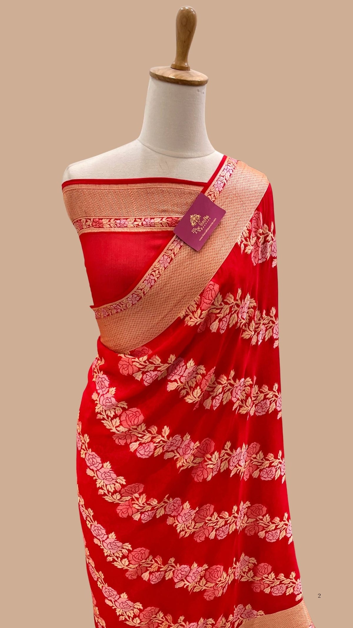 Pure Khaddi Chiffon Banarasi Saree