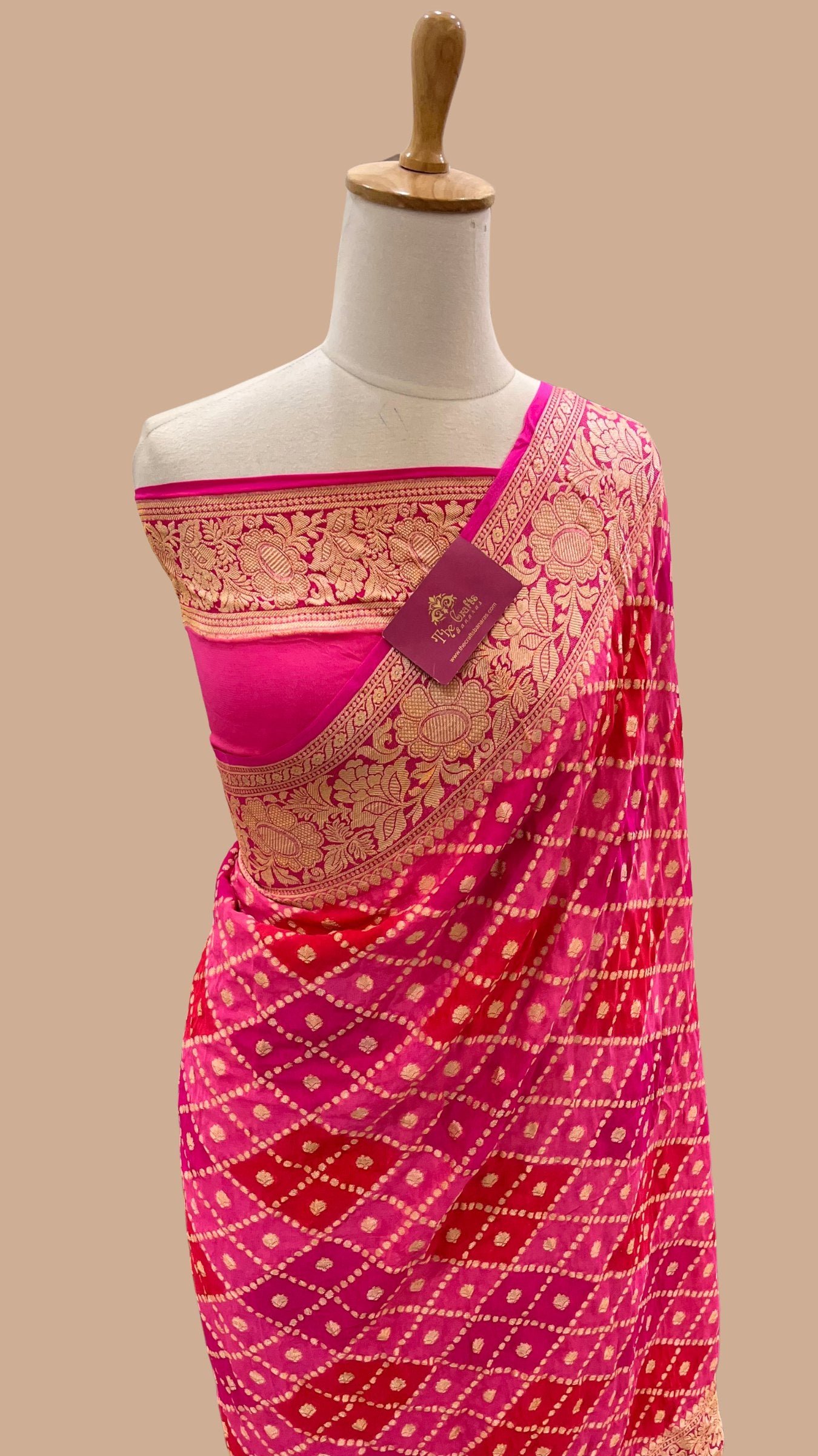 Pure Khaddi Chiffon Banarasi Saree