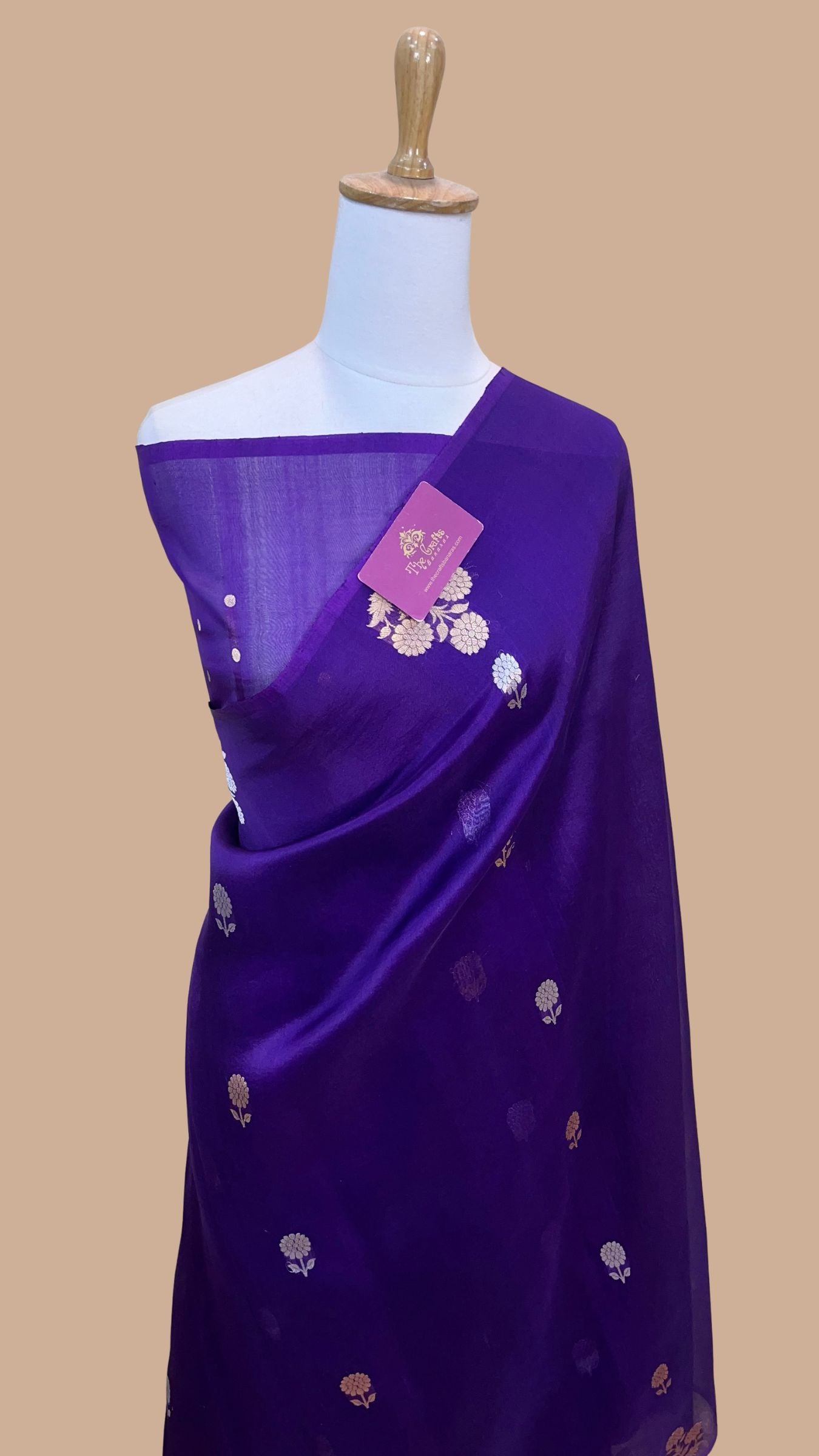 Pure Kora Silk Handloom Banarasi Saree