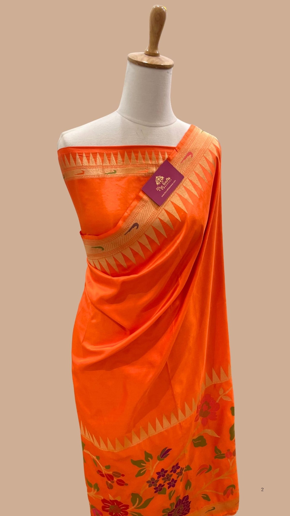 Pure Katan Silk Handloom Banarasi Saree - Tilfi Meenakari Jaal Work