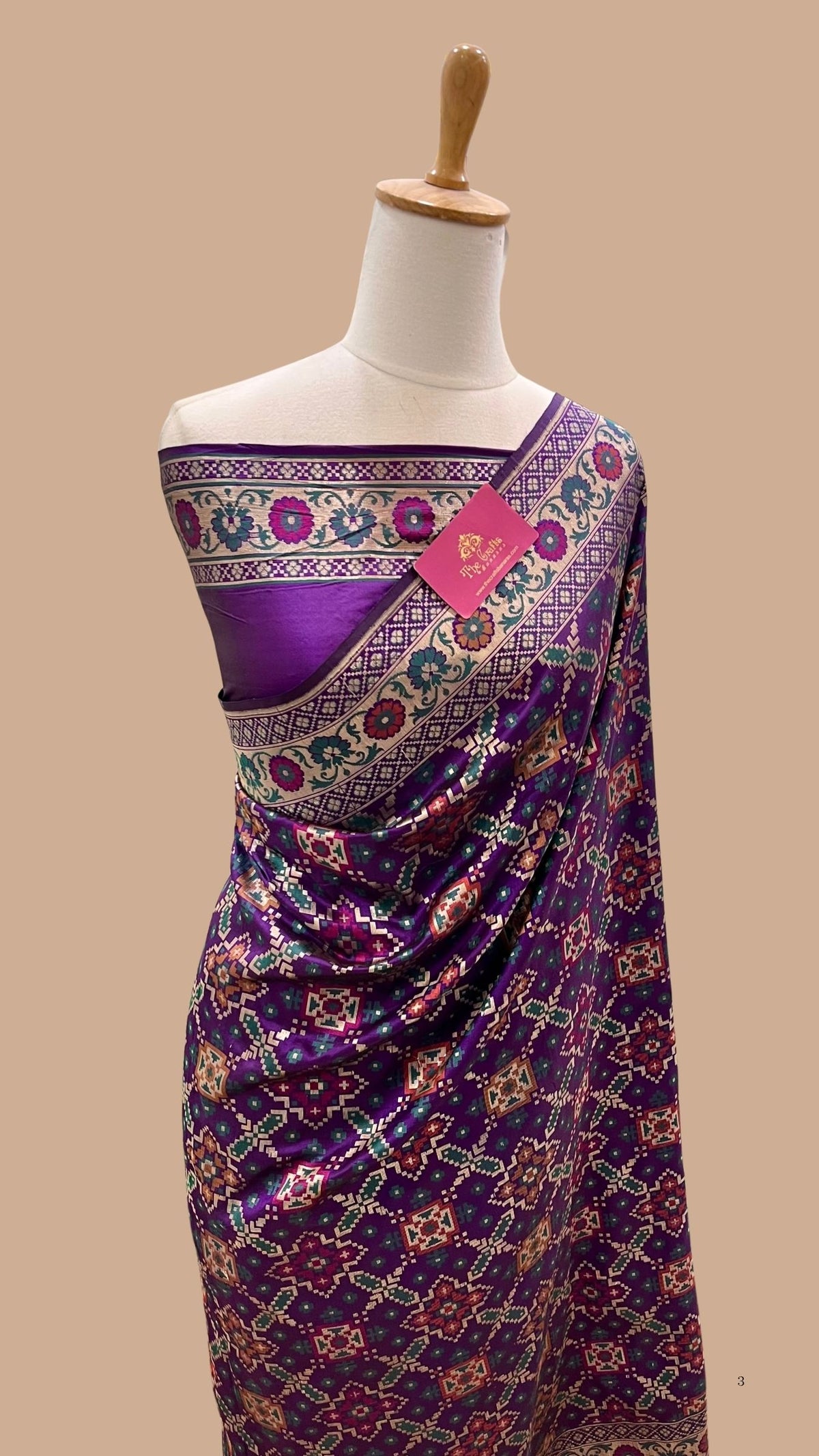 Pure Ektara Cotton Jamdani Banarasi Saree - Tilfi
