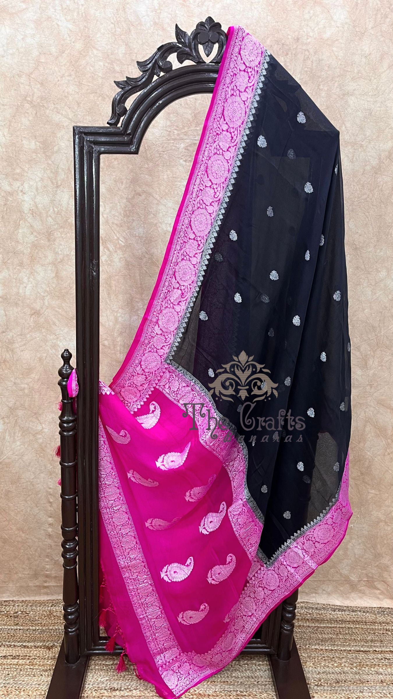 Pure Georgette Handloom Banarasi Saree