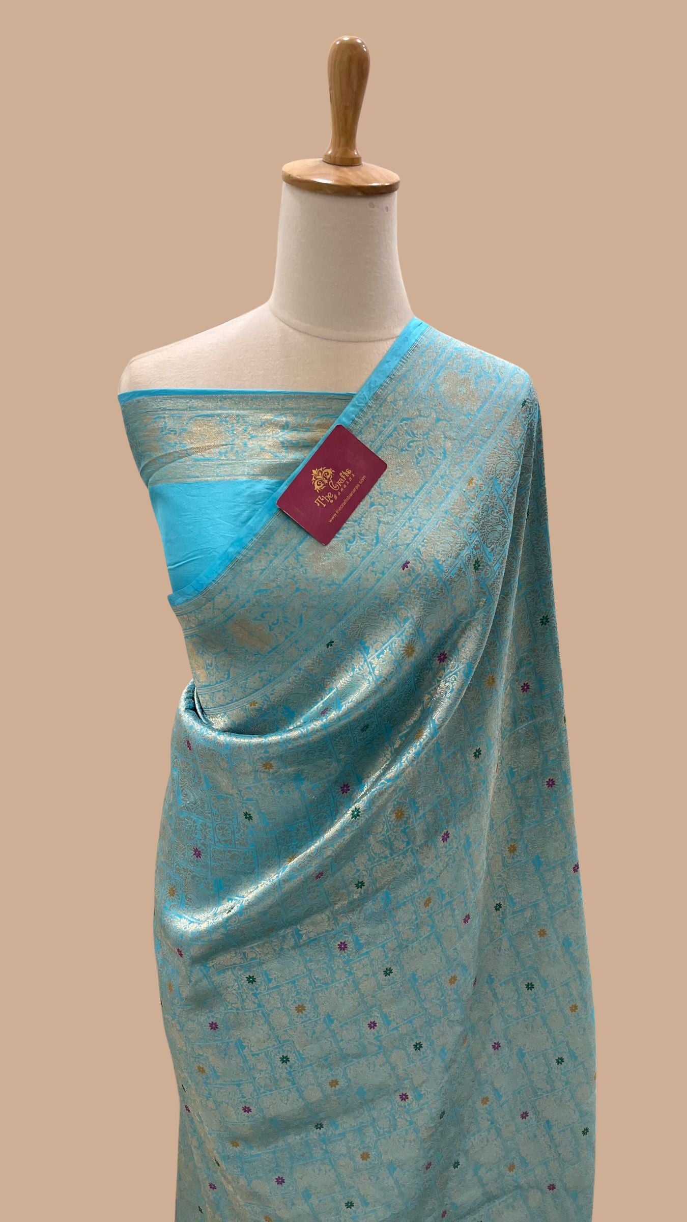 Pure Katan Silk Handloom Banarasi Saree - Tanchui Brocade Meena