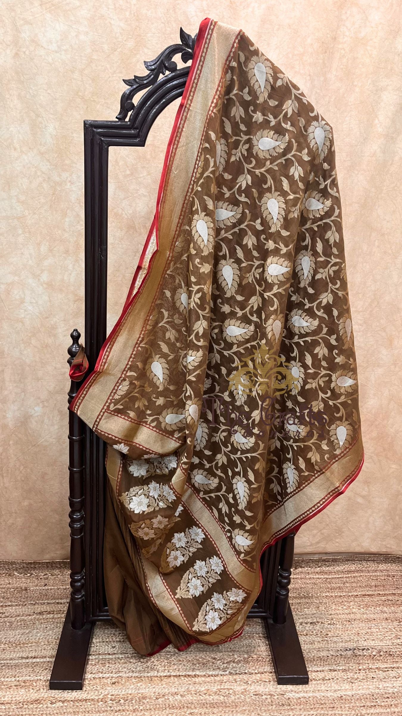 Pure Ektara Cotton Jamdani Banarasi Saree - Alfi