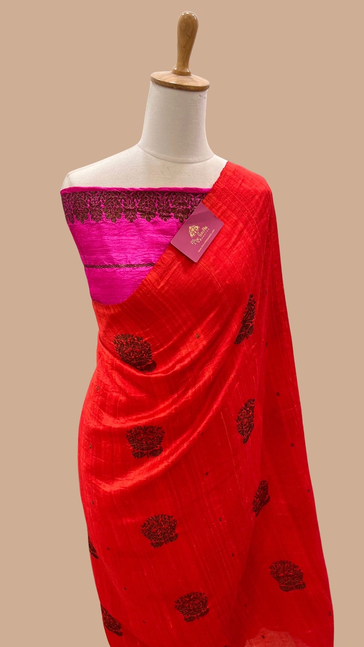 Pure Raw Silk Handloom Banarasi Saree