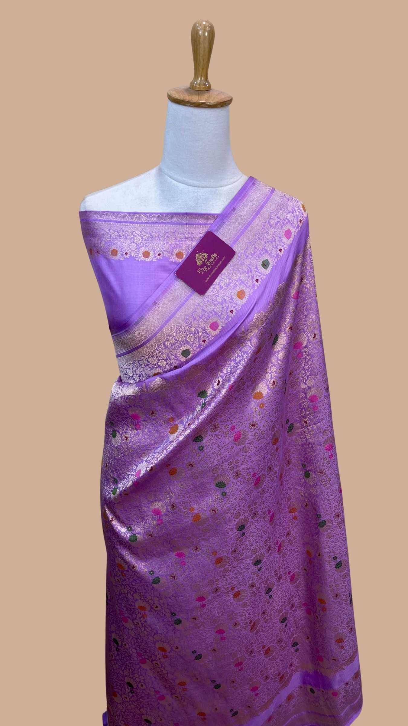 Pure Katan Silk Handloom Banarasi Saree - Tanchui Brocade Meena