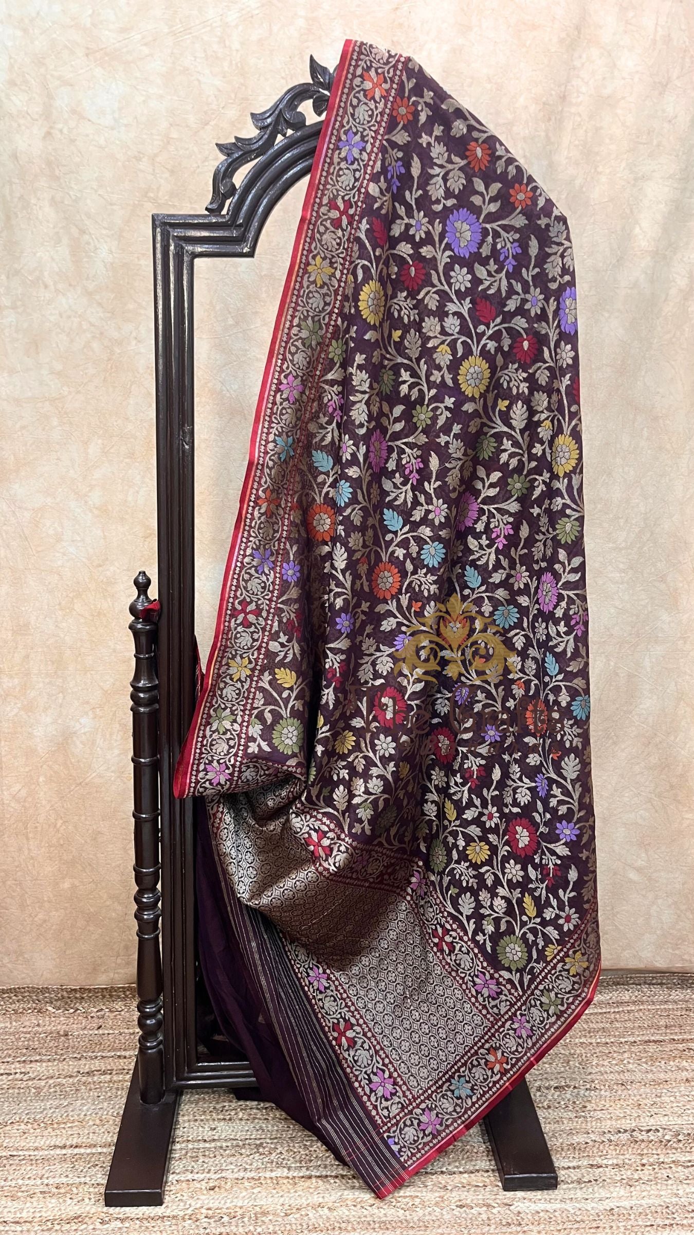 Pure Ektara Cotton Jamdani Banarasi Saree - Tilfi