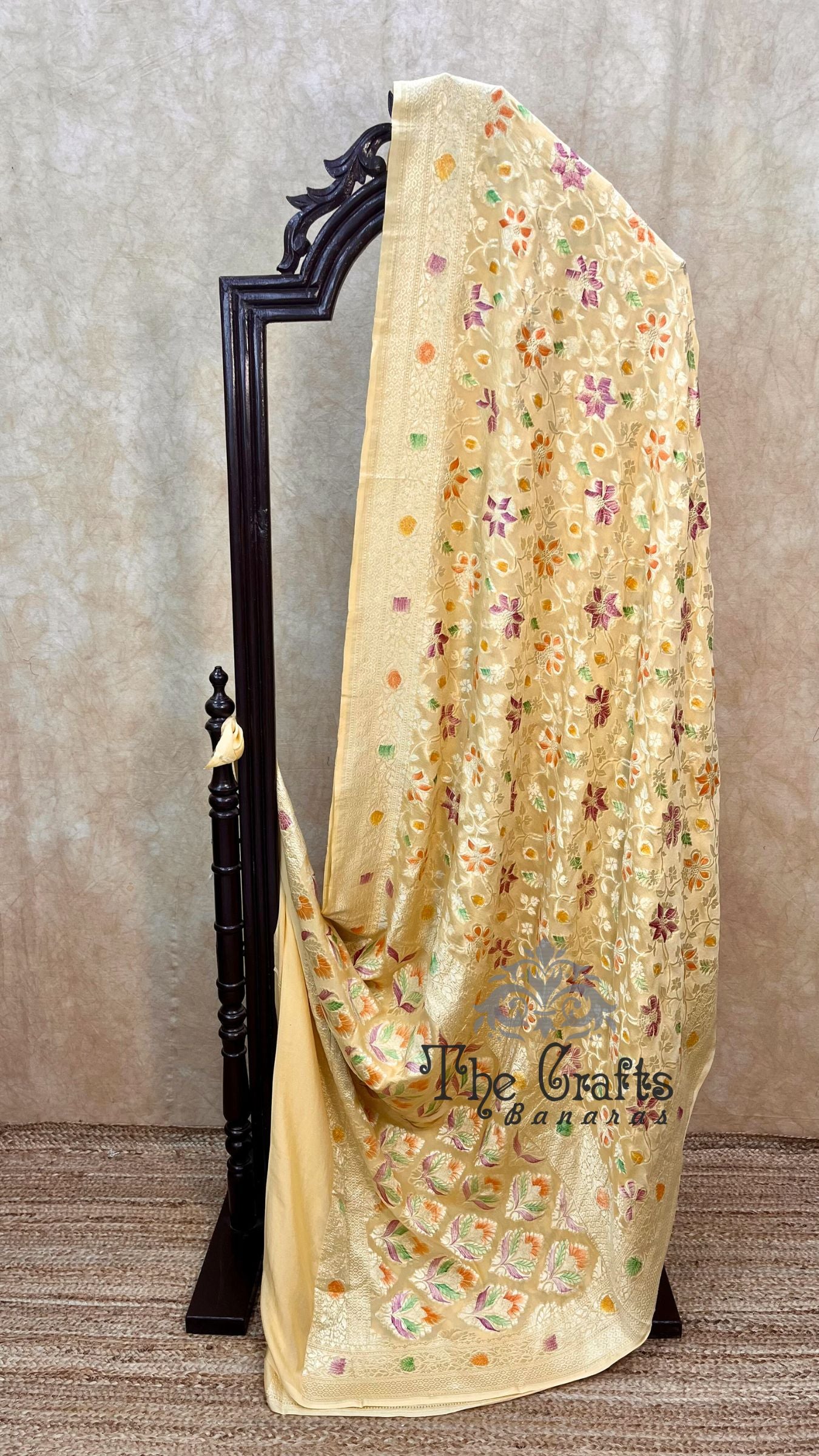 Khaddi Georgette Handloom Banarasi Saree