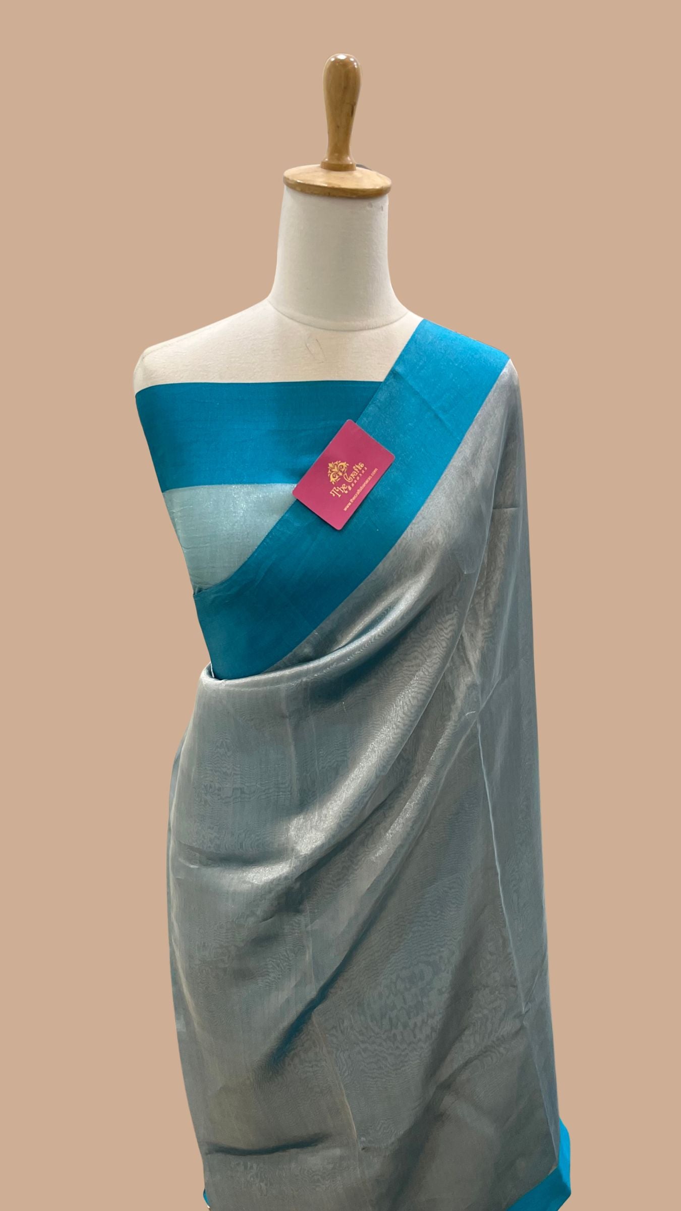 Pure Tissue Silk Handloom Banarasi Saree - with Satin Border