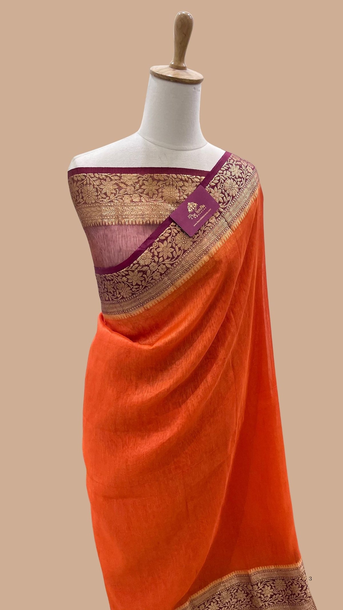 Pure Linen Banarasi Saree