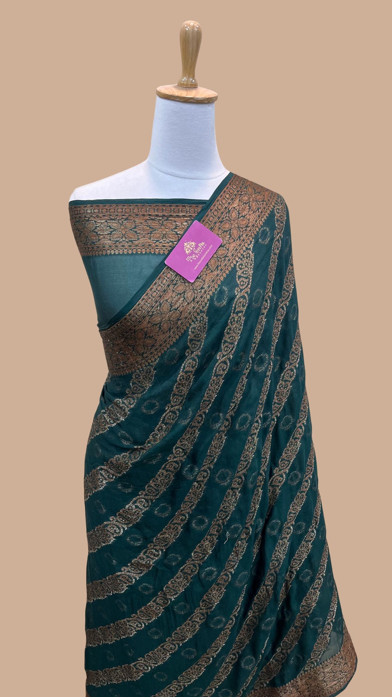 Pure Khaddi Chiffon Banarasi Saree
