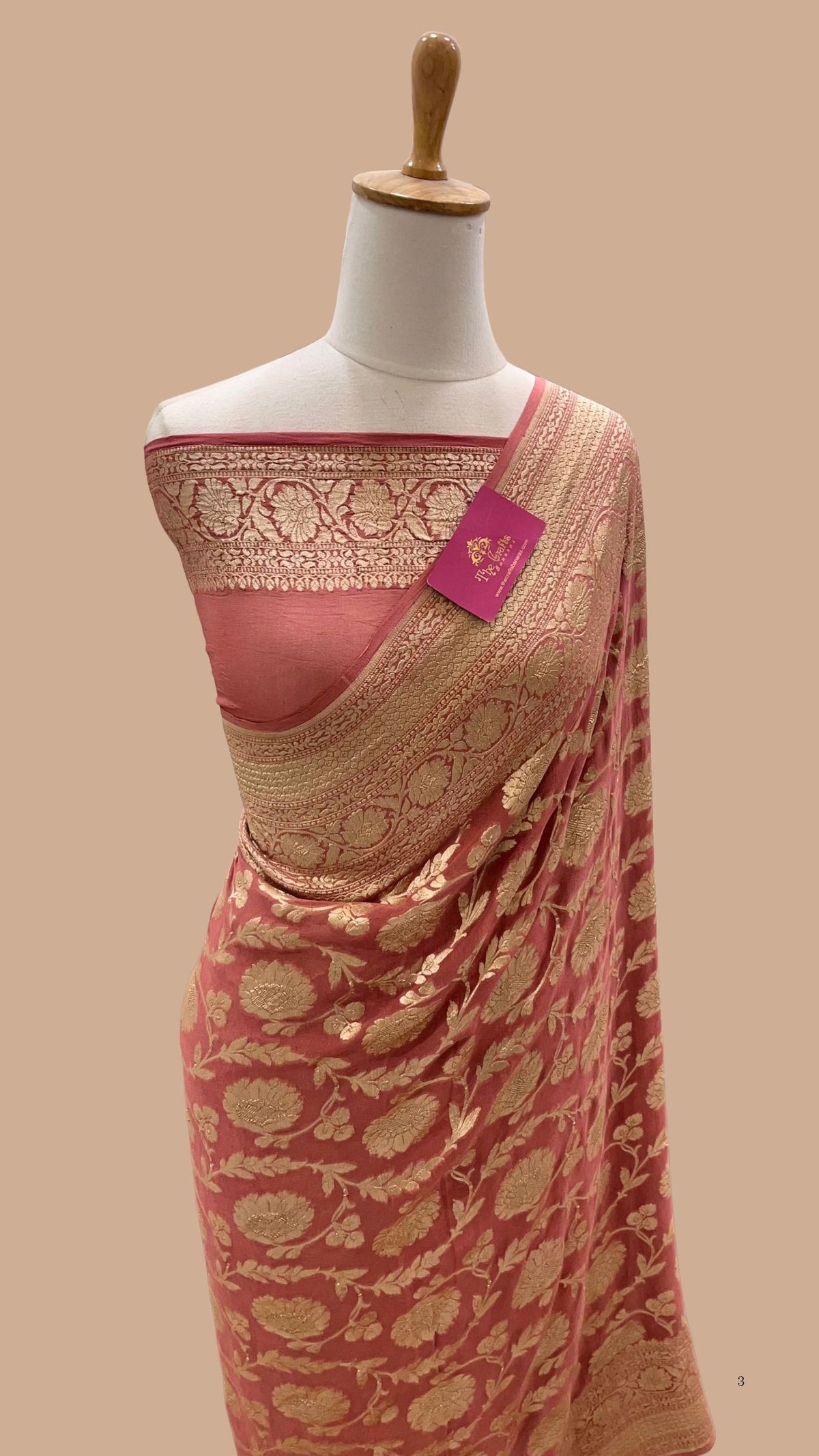Khaddi Georgette Handloom Banarasi Saree