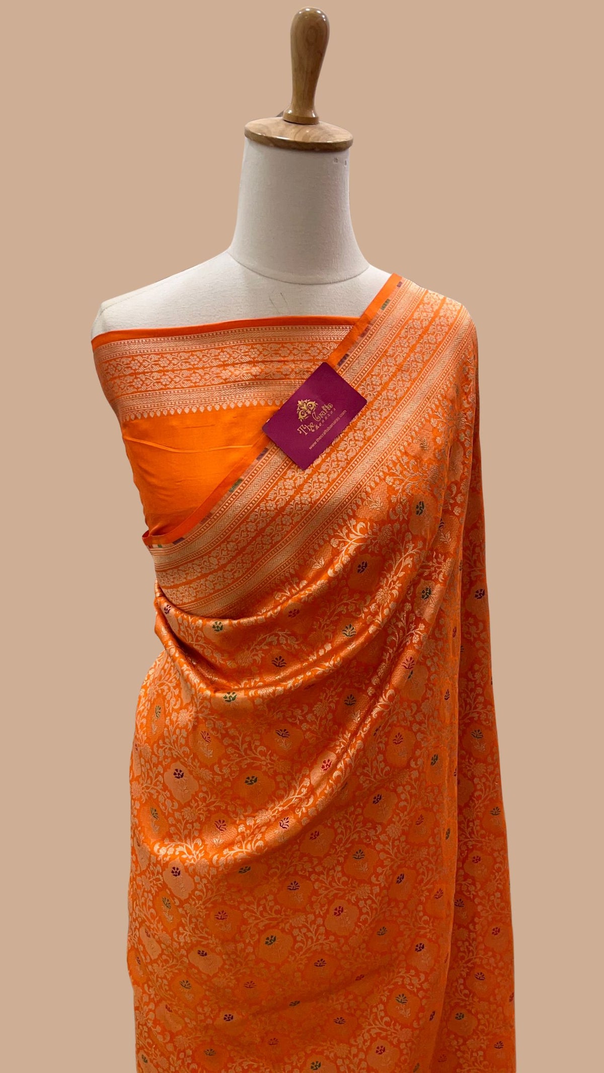 Pure Katan Silk Handloom Banarasi Saree - Tanchui Brocade Meenakari