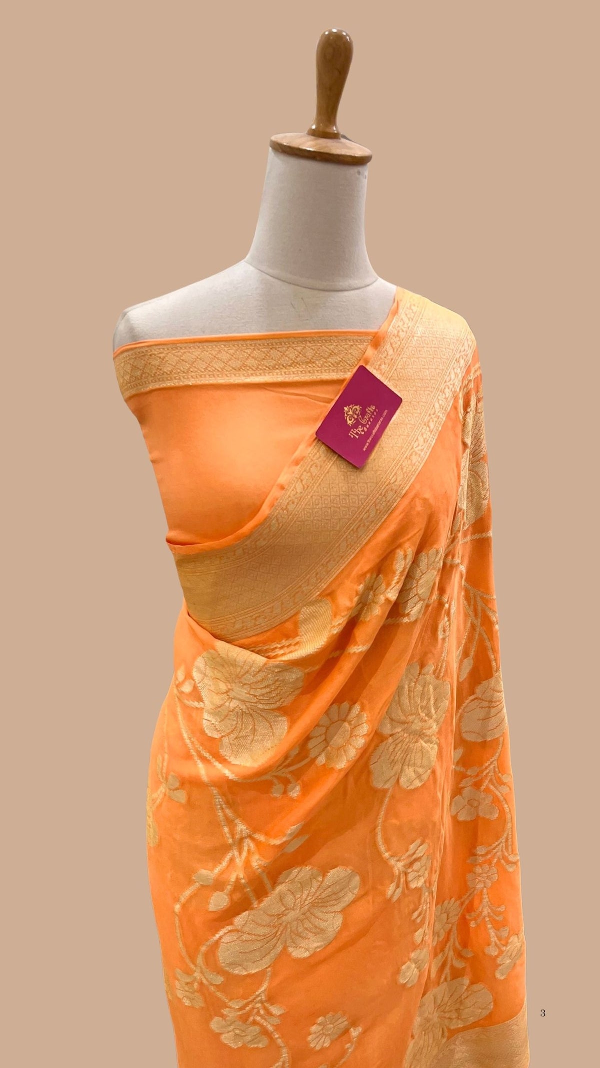 Pure Khaddi Chiffon Banarasi Saree