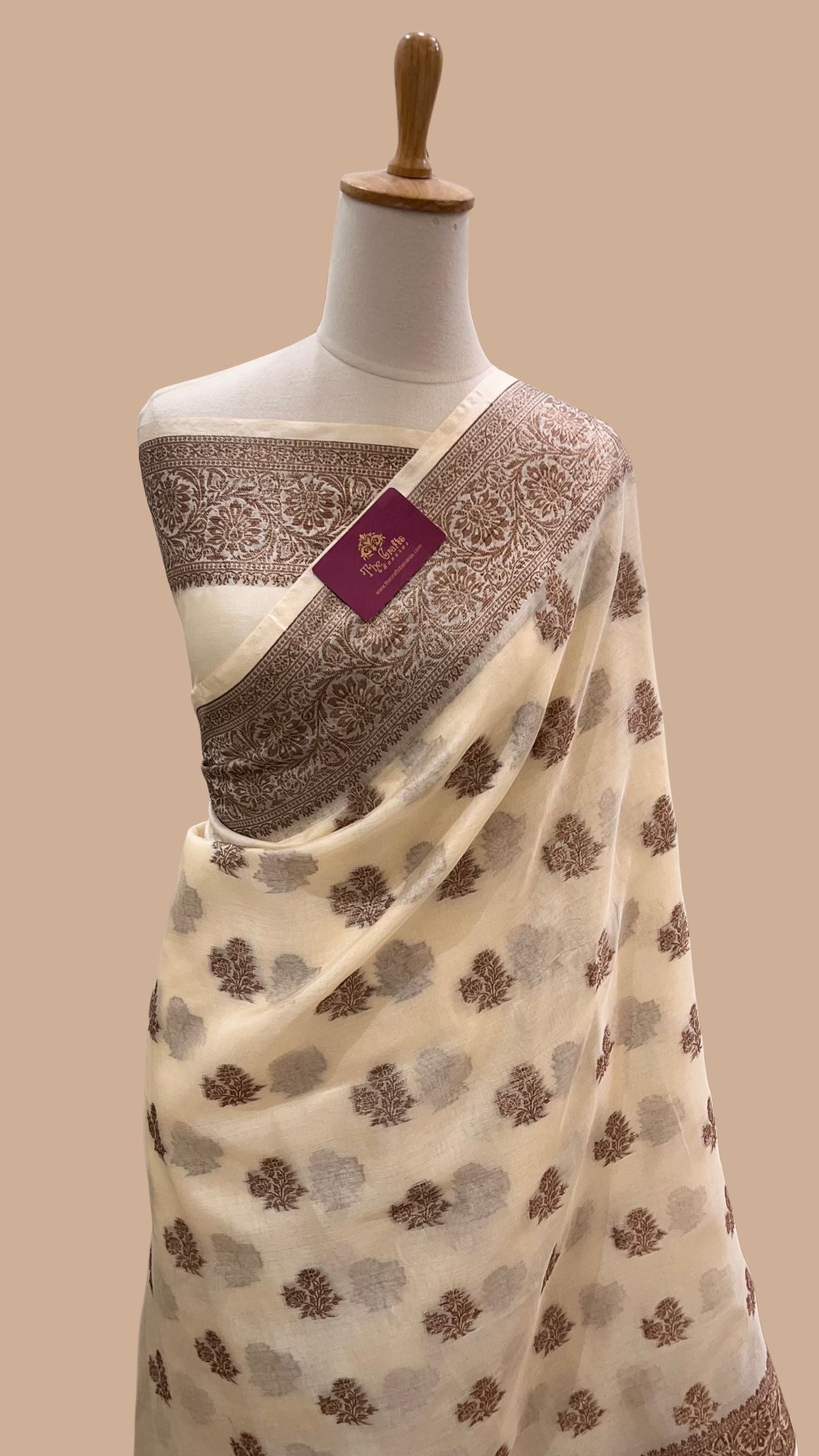 Pure Tussar Silk Banarasi Saree