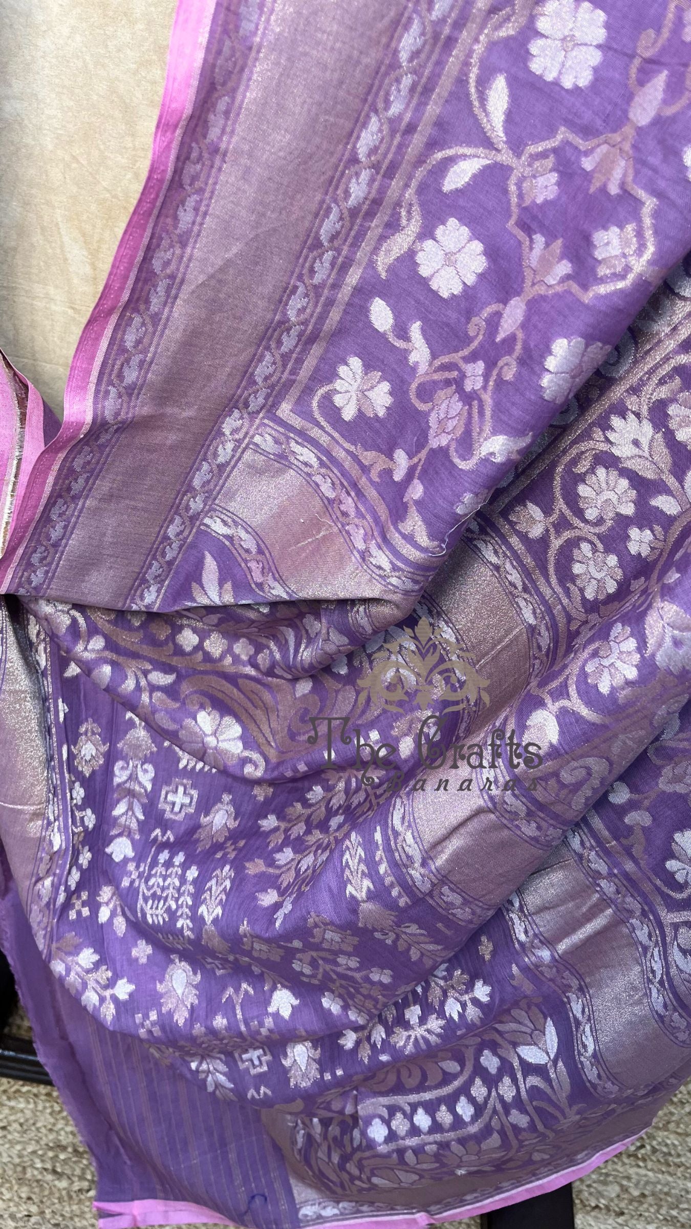 Pure Ektara Cotton Jamdani Banarasi Saree - Alfi