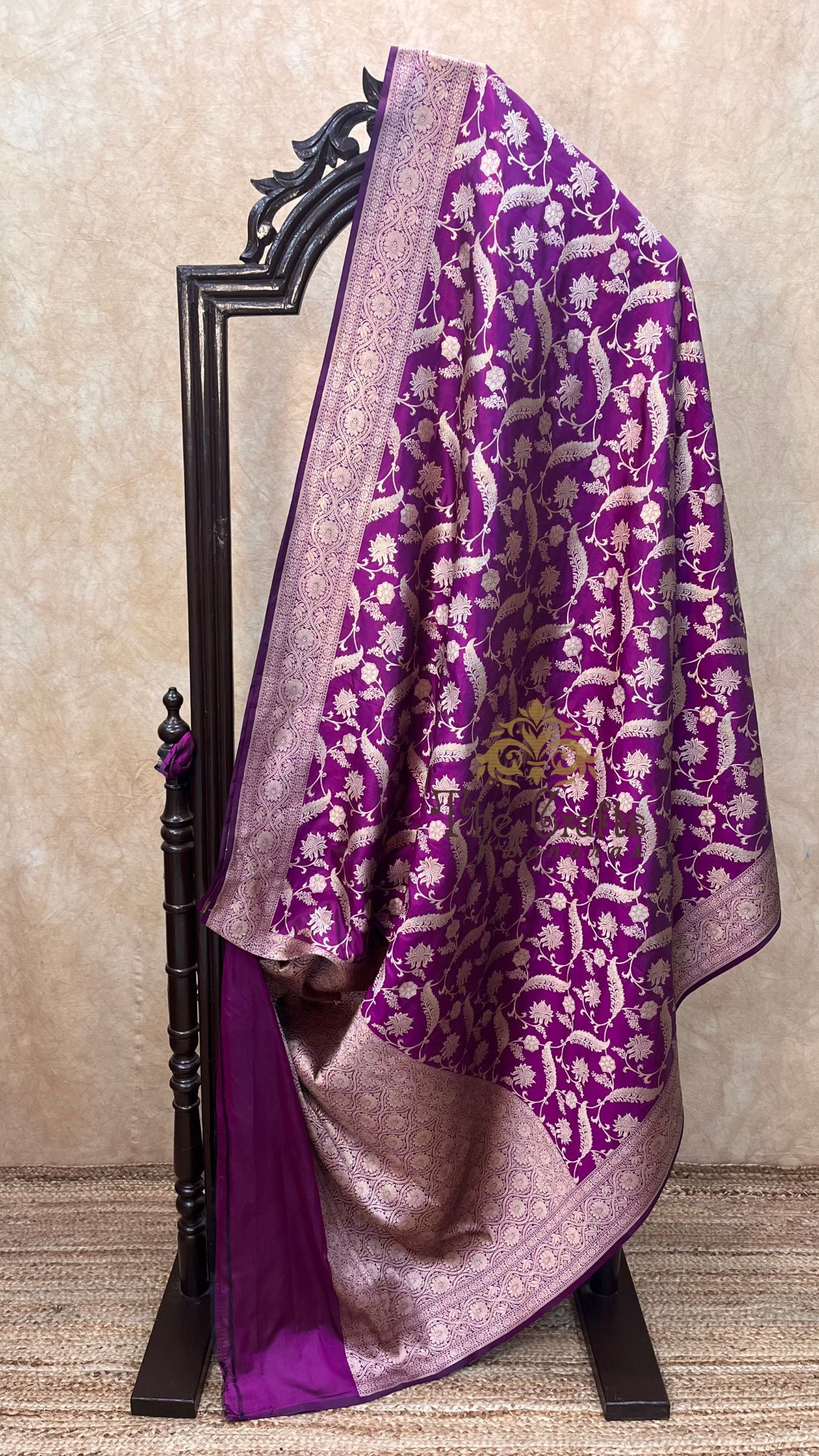 Pure Katan Silk Handloom Banarasi Saree - Jaal work