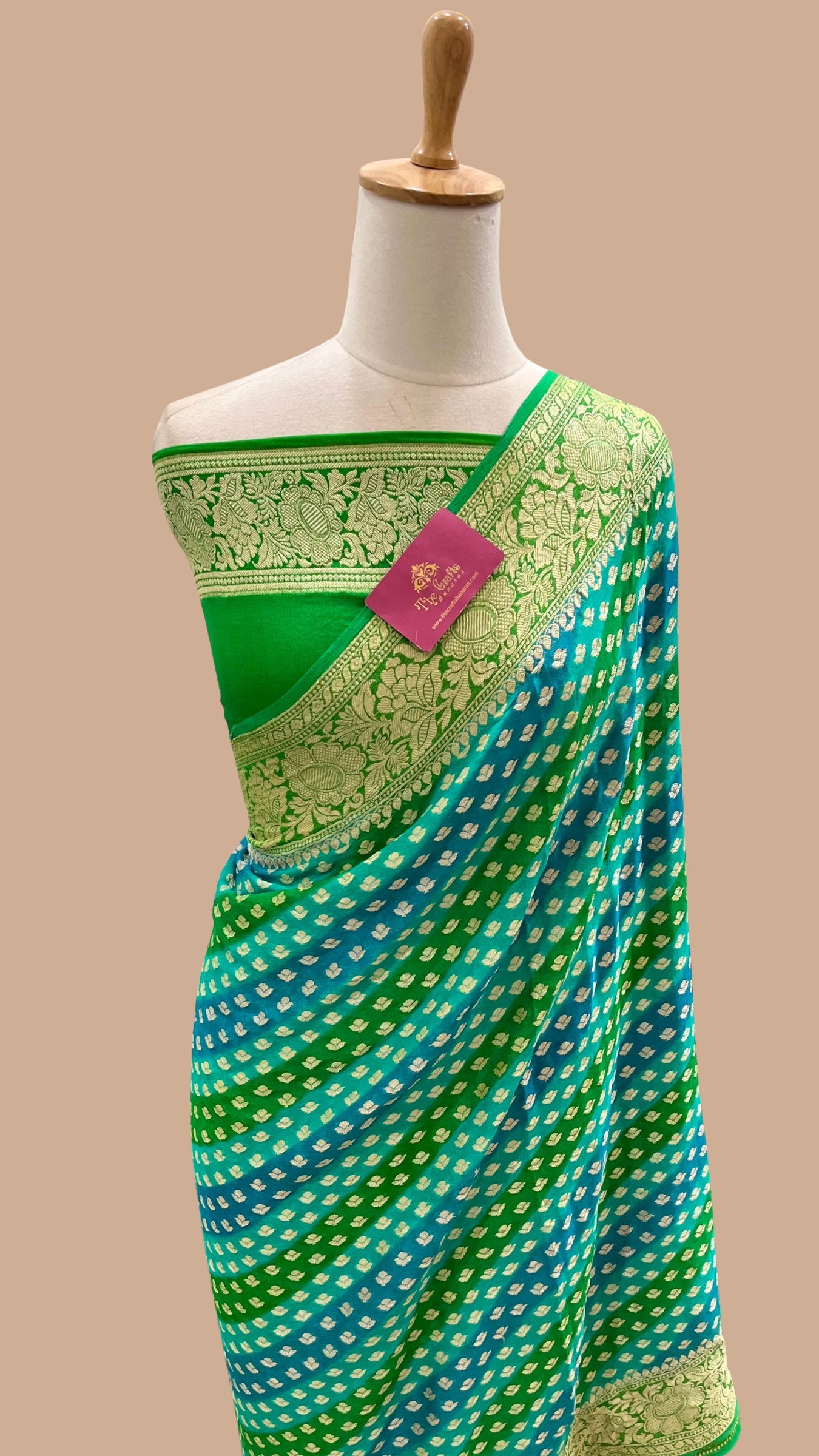 Pure Khaddi Chiffon Banarasi Saree