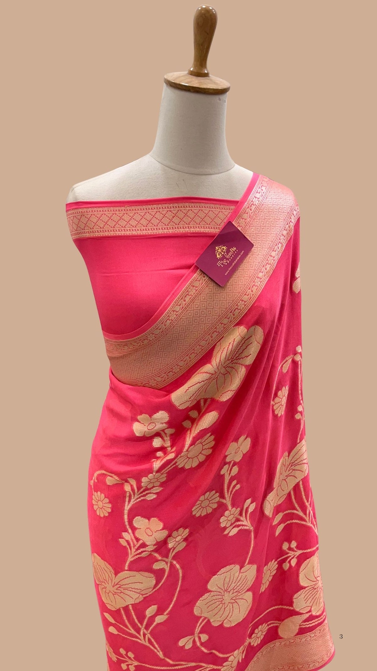 Pure Khaddi Chiffon Banarasi Saree
