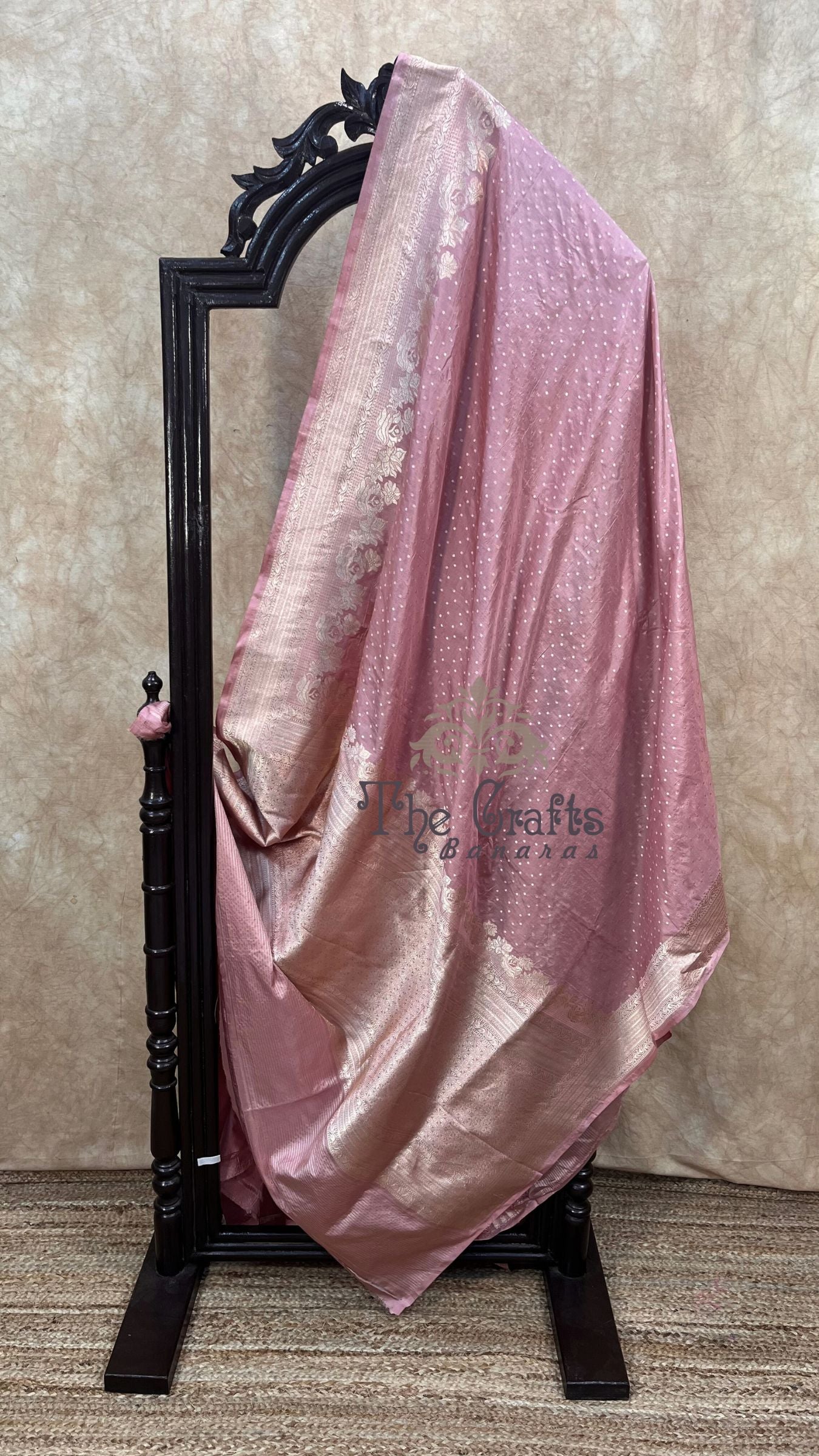 Pure Katan Silk Handloom Banarasi Saree - Chunri Buti