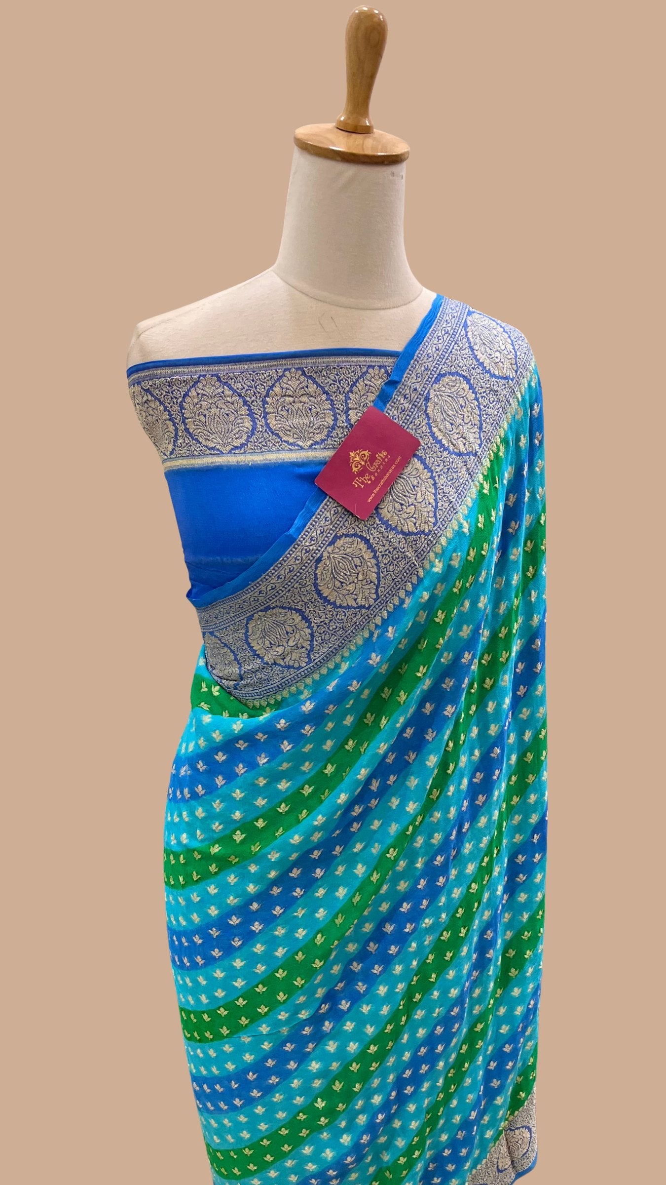 Pure Khaddi Chiffon Banarasi Saree