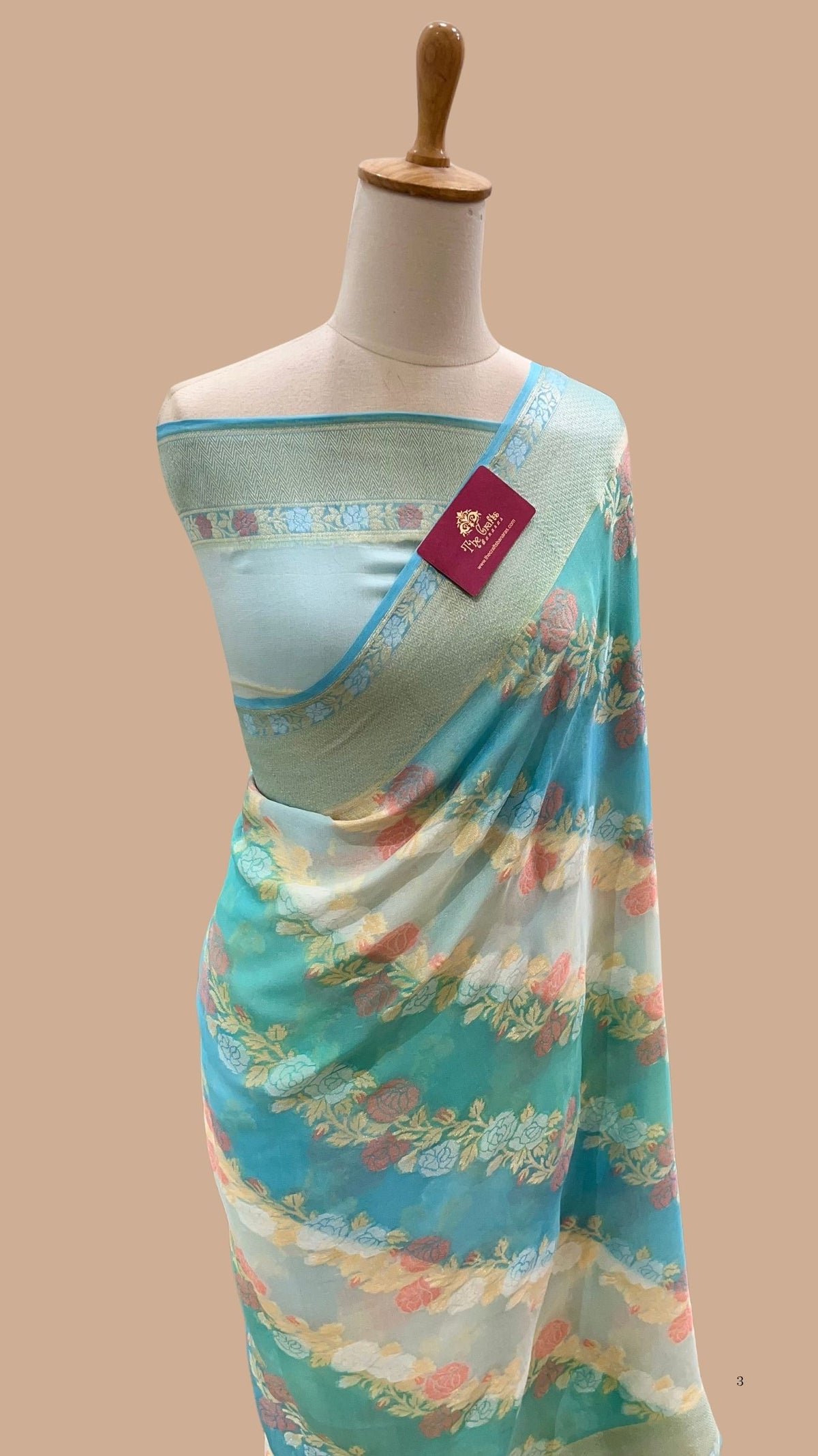 Pure Khaddi Chiffon Banarasi Saree