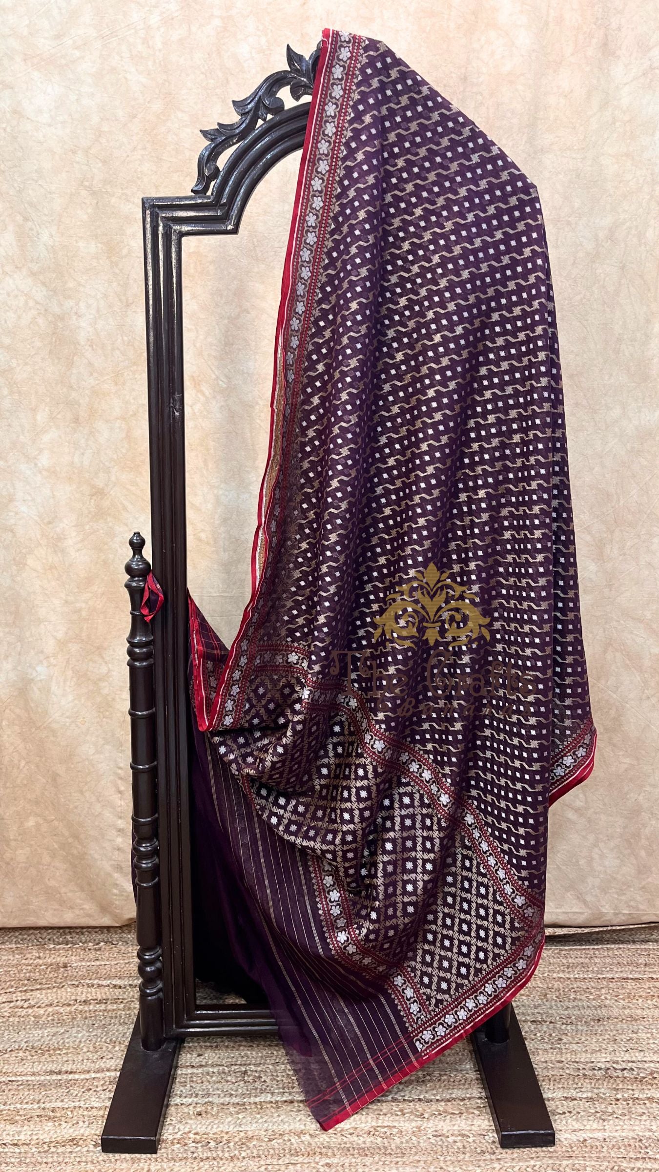 Pure Ektara Cotton Jamdani Banarasi Saree - Alfi