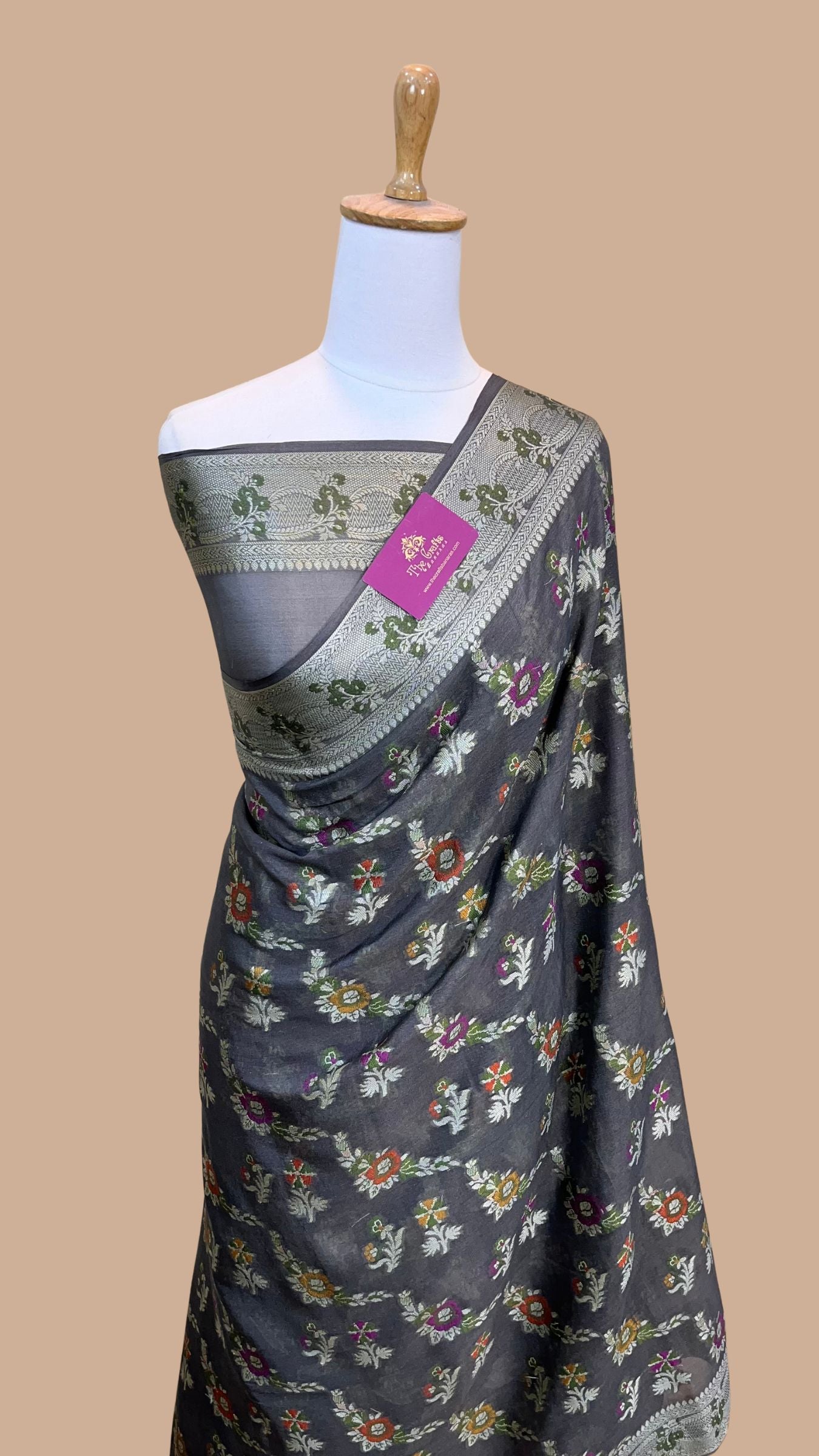 Pure Khaddi Chiffon Banarasi Saree