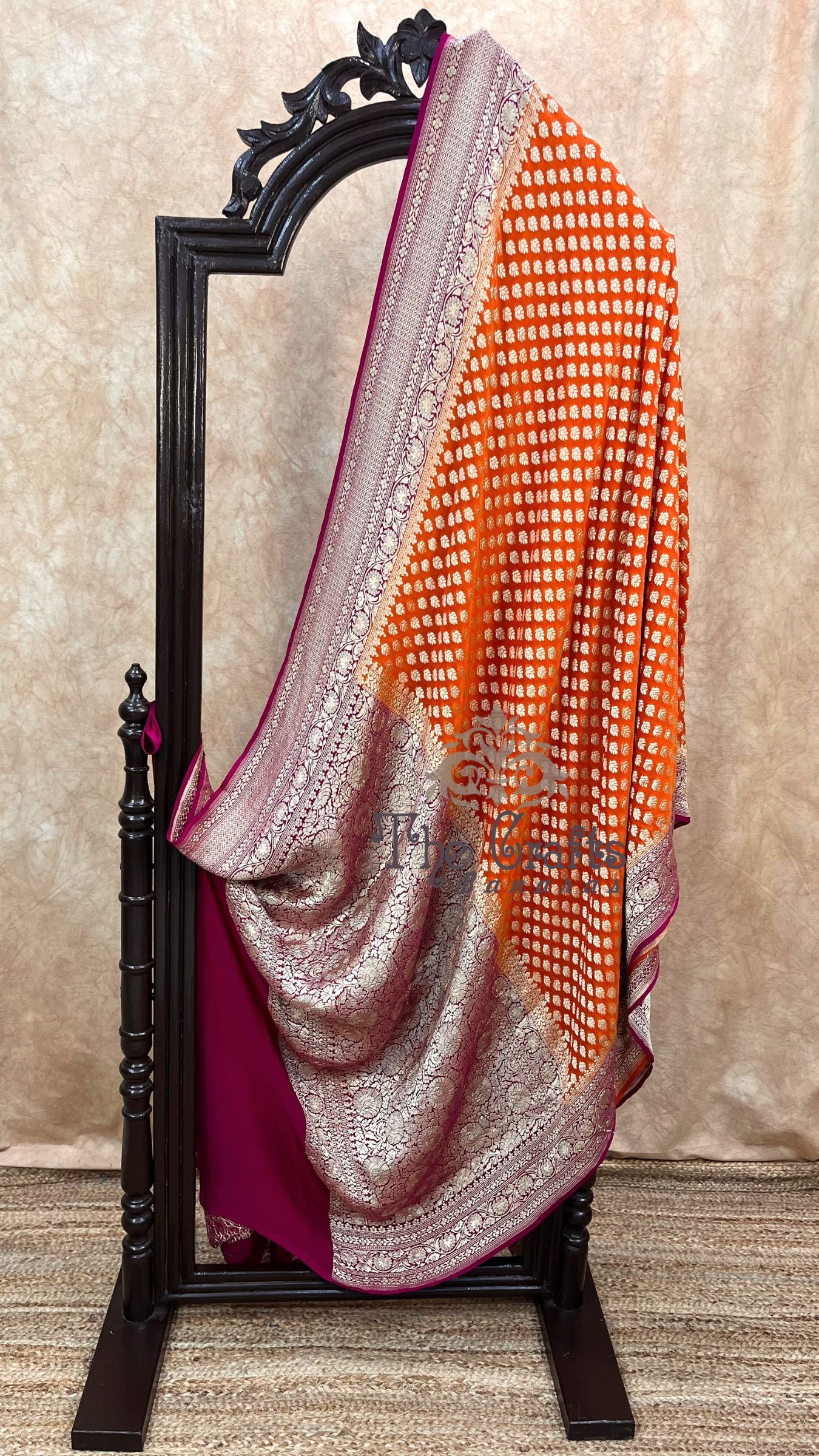 Khaddi Georgette Banarasi Saree - Water Zari