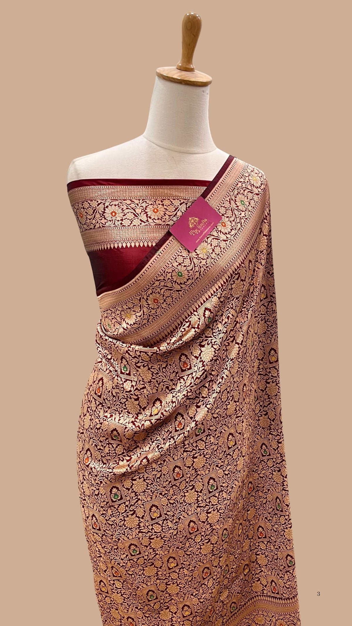 Pure Katan Silk Handloom Banarasi Saree - Tanchui Brocade Meenakari