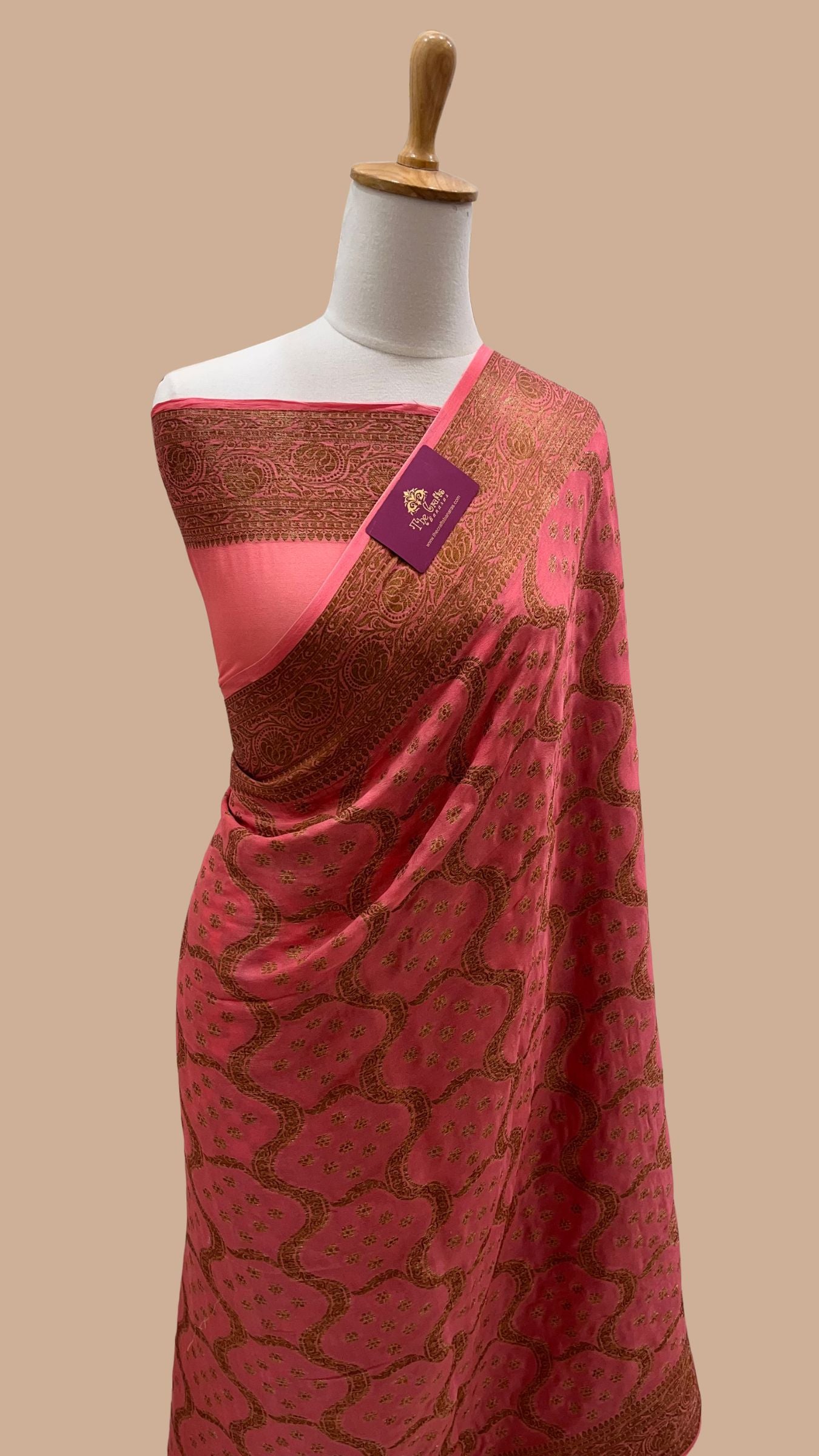 Pure Khaddi Chiffon Banarasi Saree