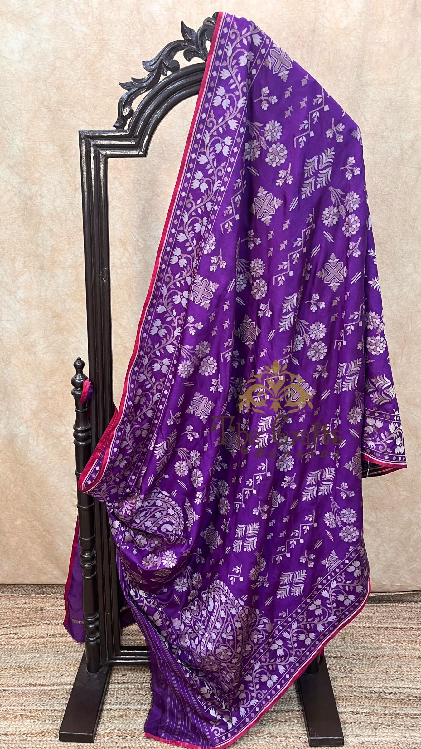 Pure Ektara Katan Jamdani Banarasi Saree - Alfi